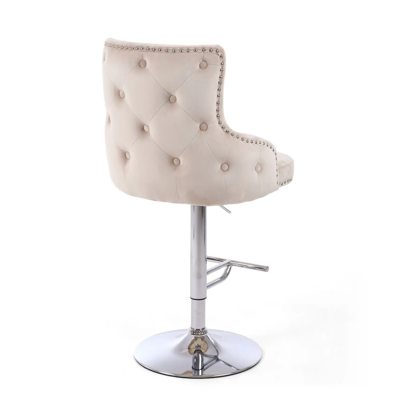 Cairo Brushed Velvet Pink Bar Stool