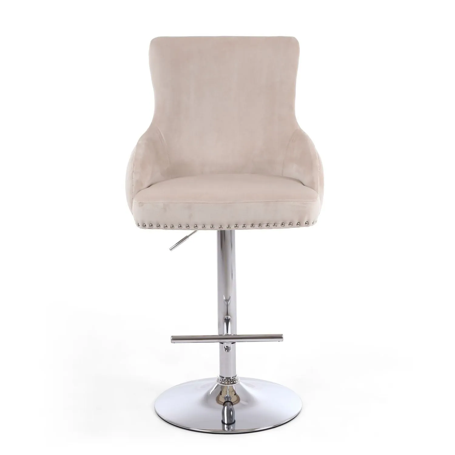 Cairo Brushed Velvet Pink Bar Stool