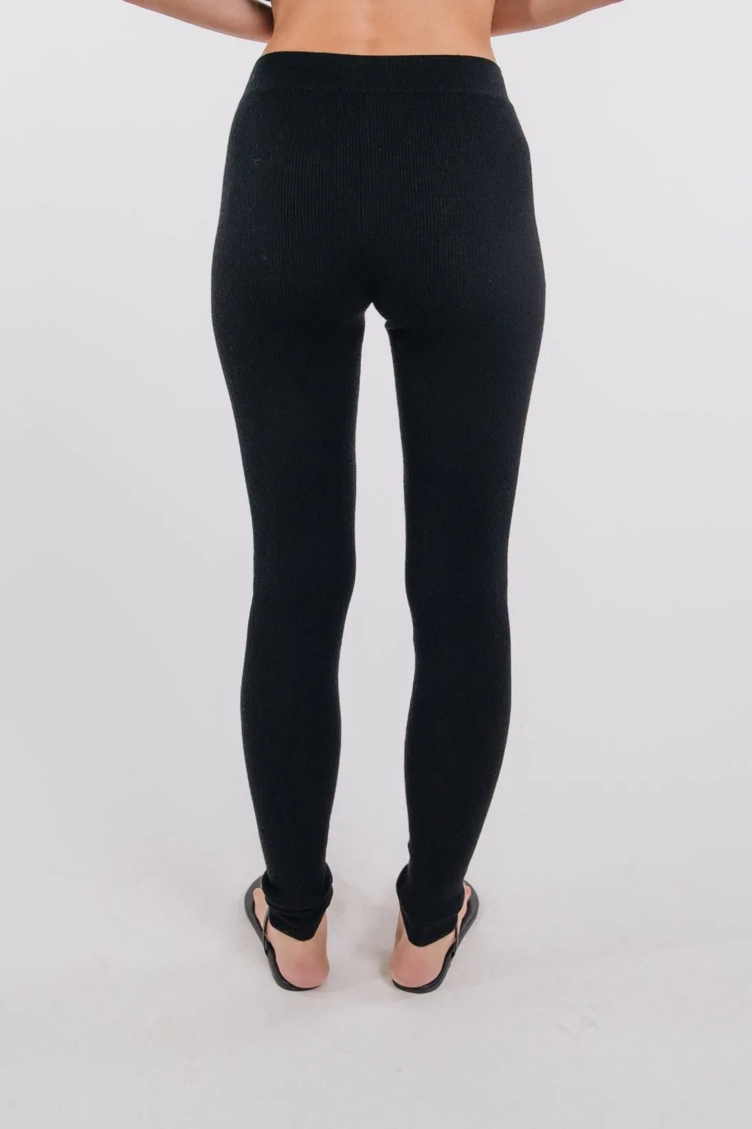 CASHMERE / SILK RIBBED LEGGINGS