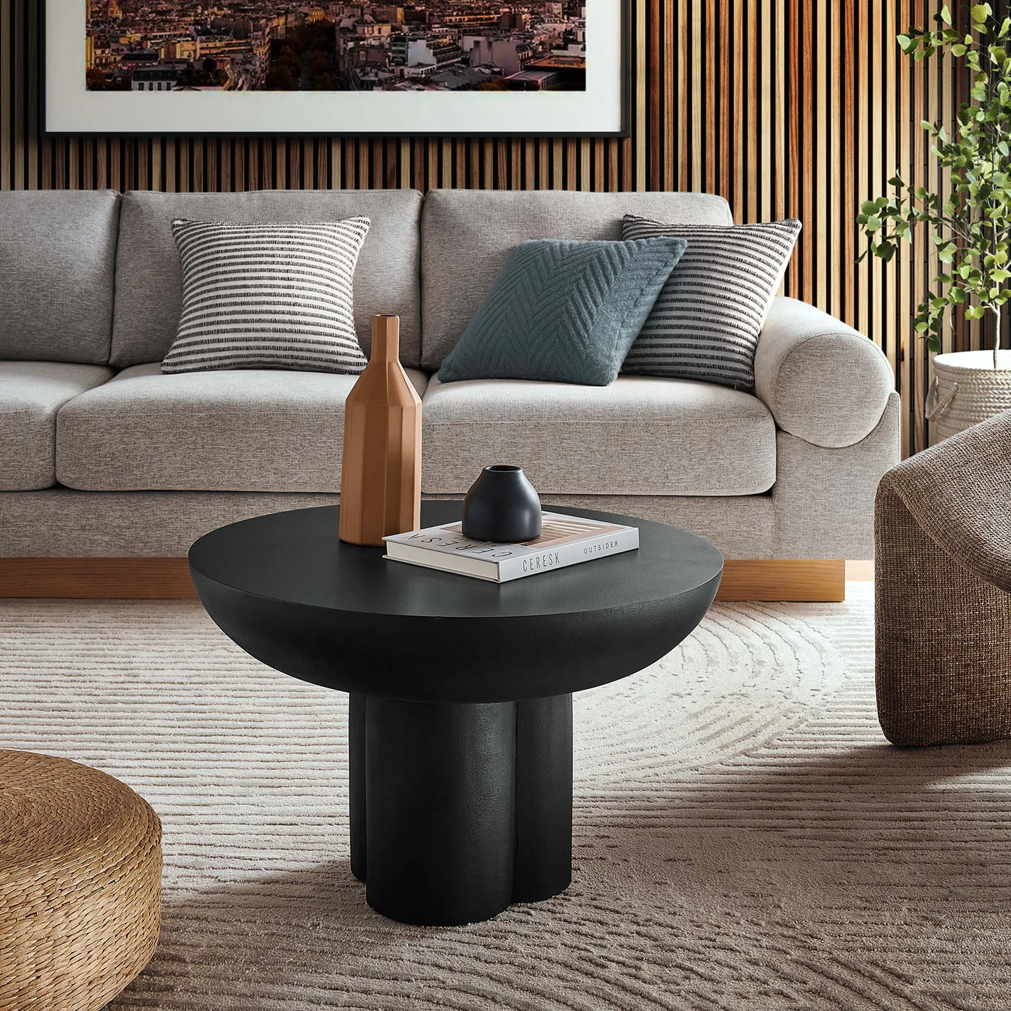 Caspian Round Concrete Coffee Table by Modway