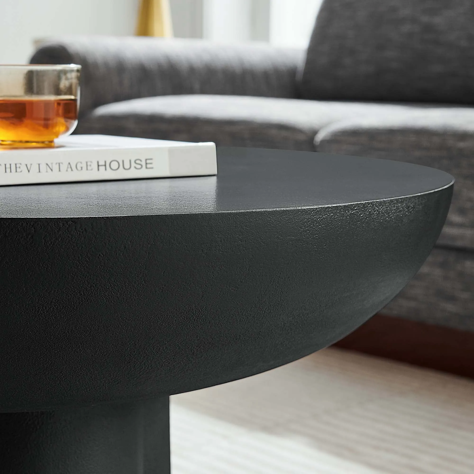 Caspian Round Concrete Coffee Table by Modway