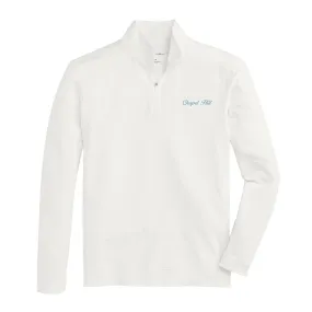 Chapel Hill Town Script Flow 1/4 Zip Pullover - White