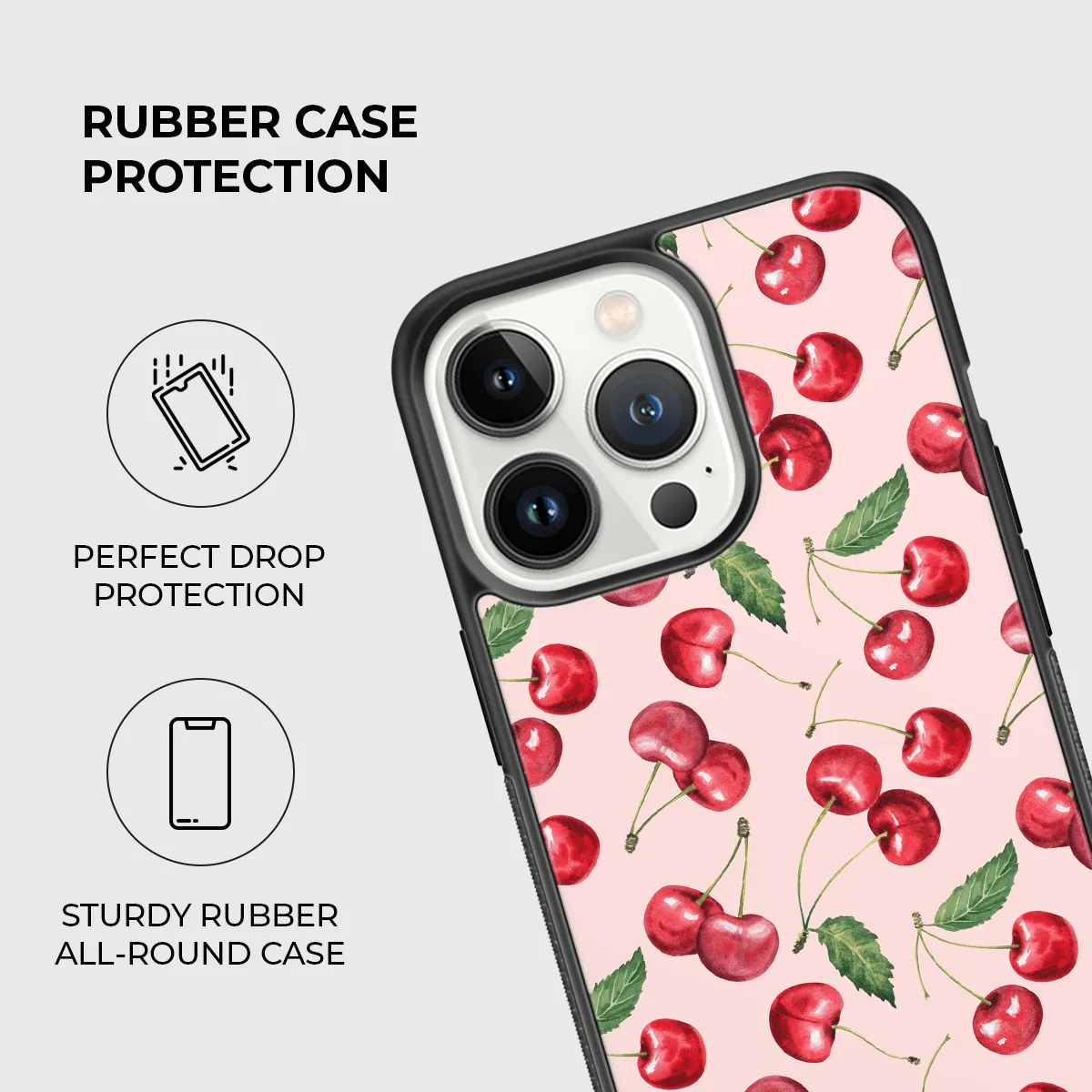 Cherry Delight Rubber Phone Case