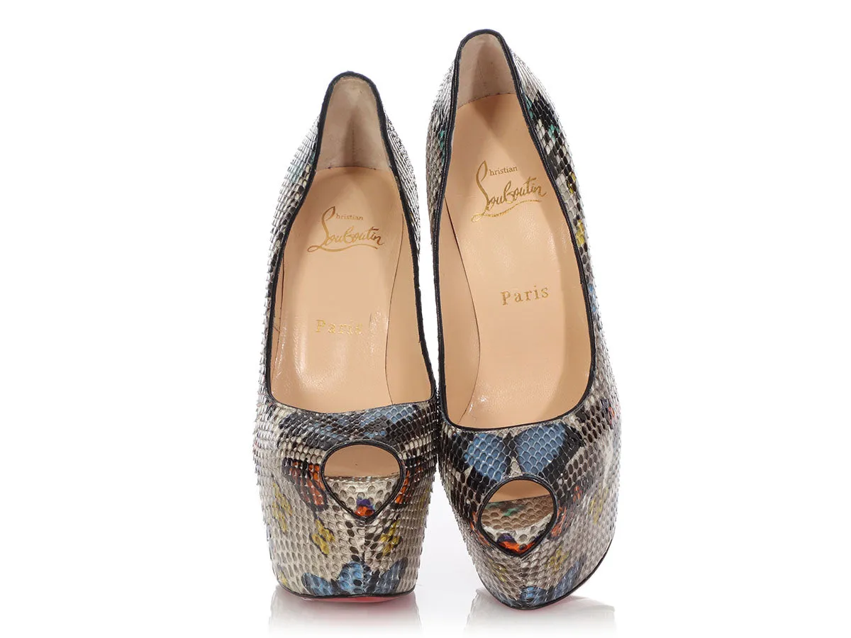 Christian Louboutin Python Butterfly Highness 160 Pumps