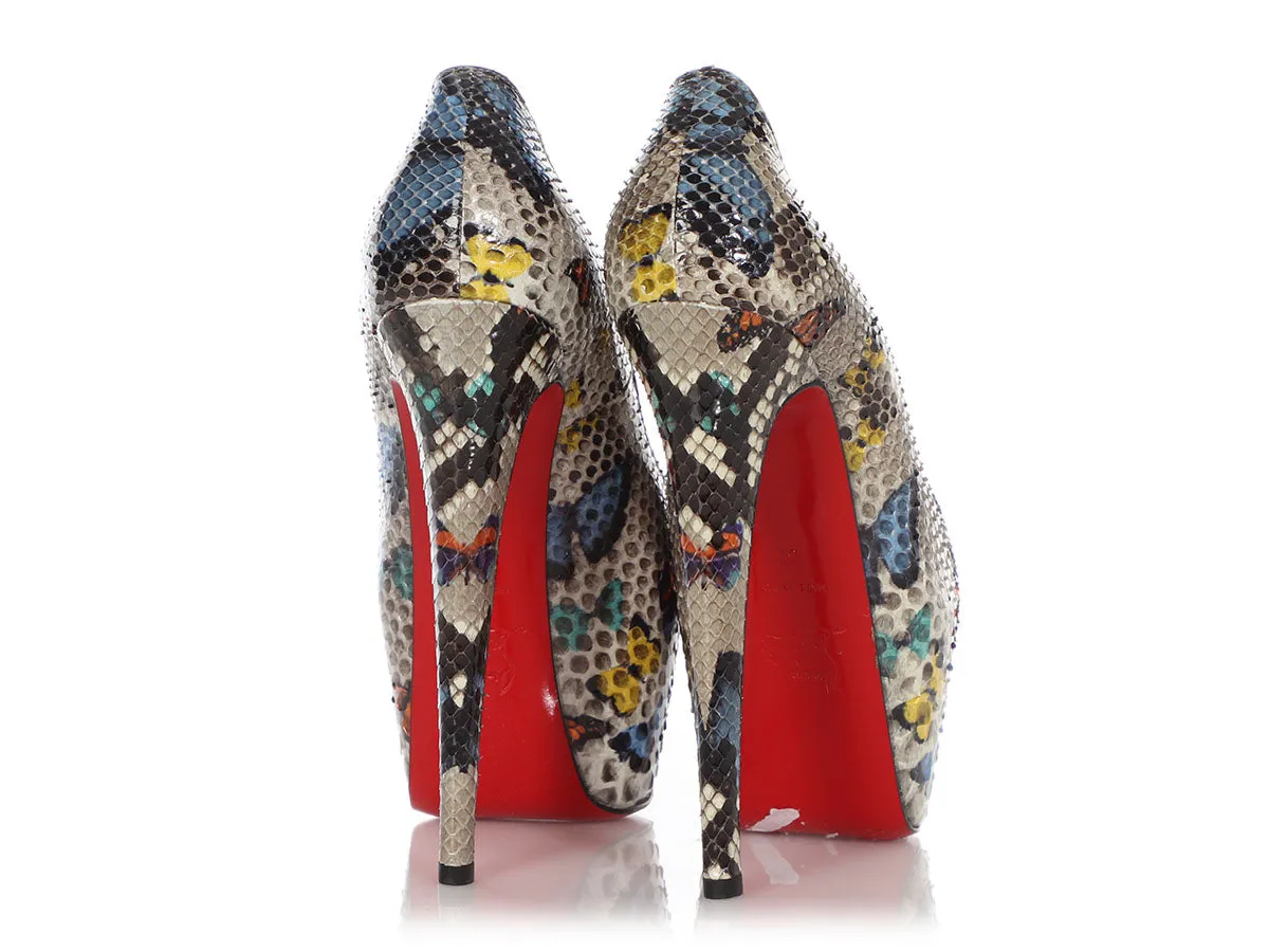 Christian Louboutin Python Butterfly Highness 160 Pumps