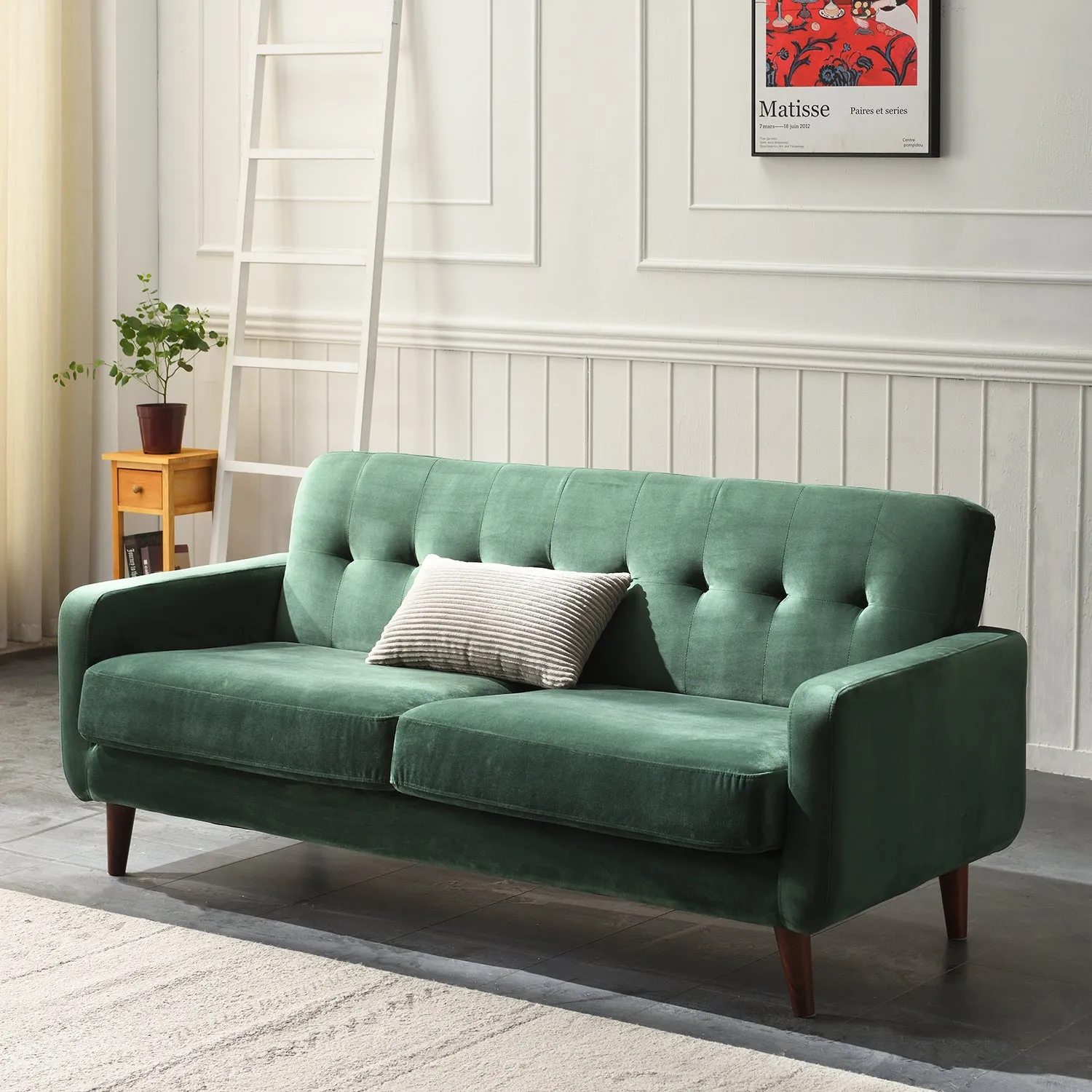 Clarence Sofa Range in Green Velvet