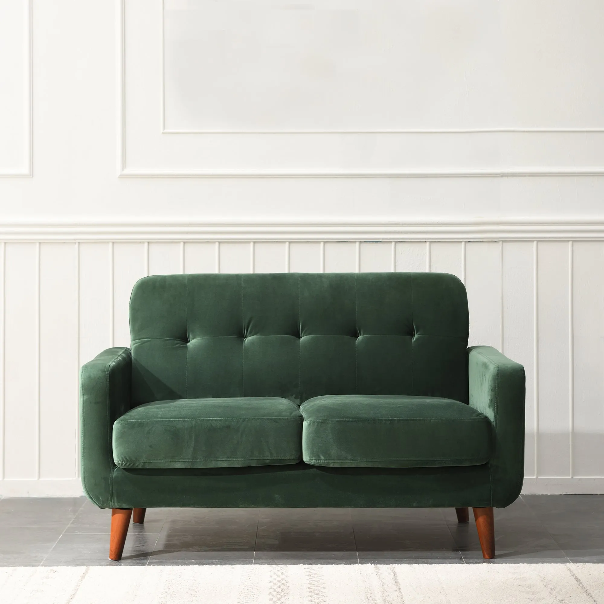 Clarence Sofa Range in Green Velvet