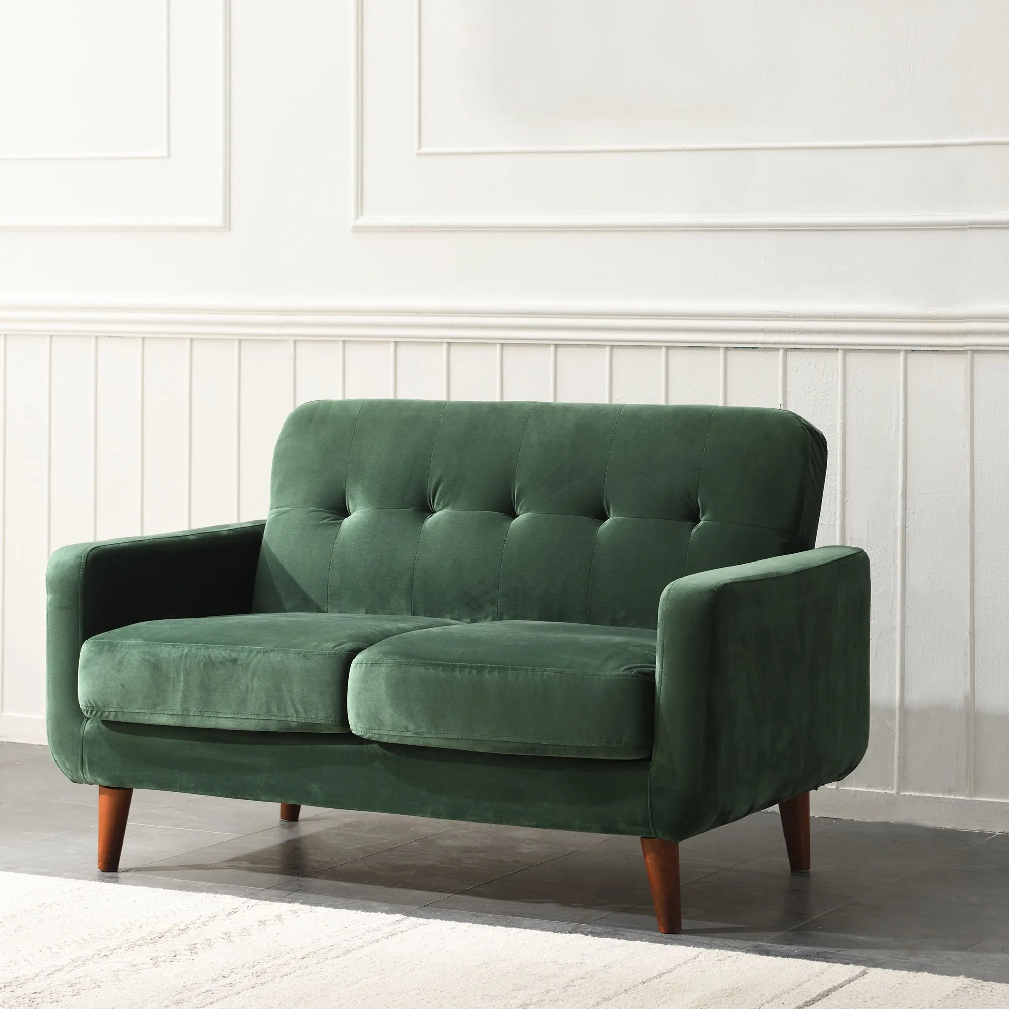 Clarence Sofa Range in Green Velvet