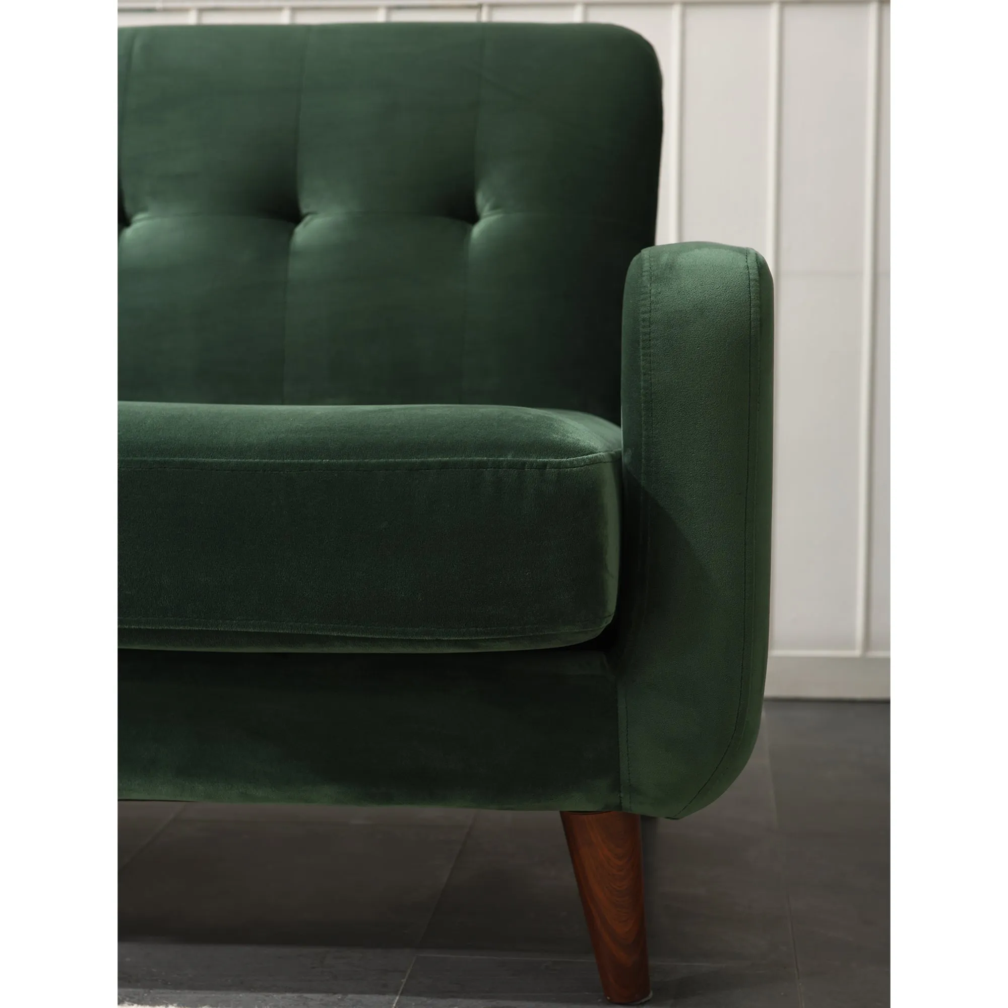 Clarence Sofa Range in Green Velvet