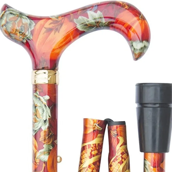 Classic Canes Folding Fashion Derby Cane Autumn Harvest Festival Design