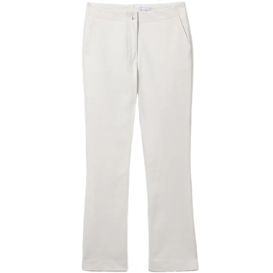 CROPPED COTTON PANTS IN WHITE