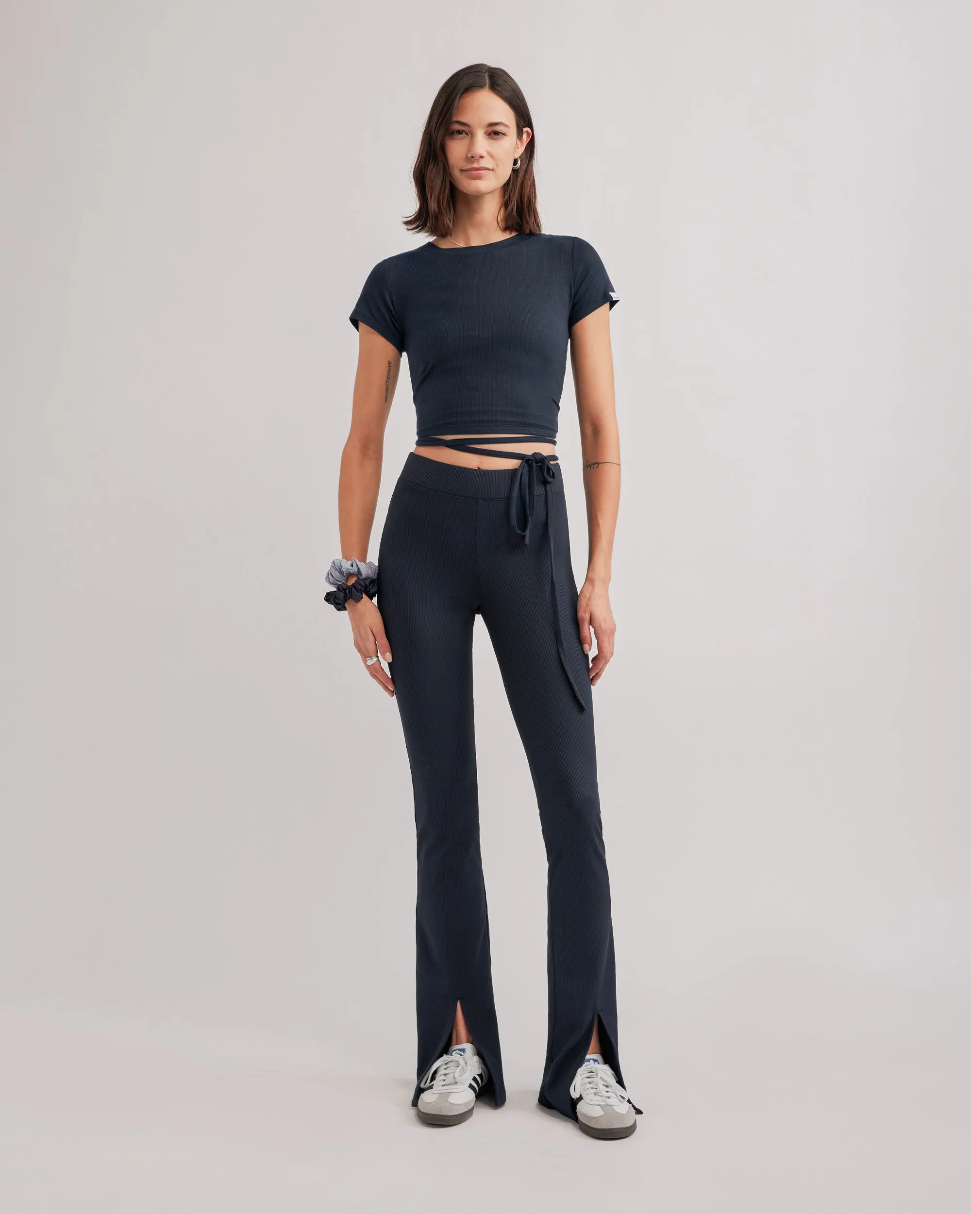 DAMIEN RIBBED PANTS NAVY