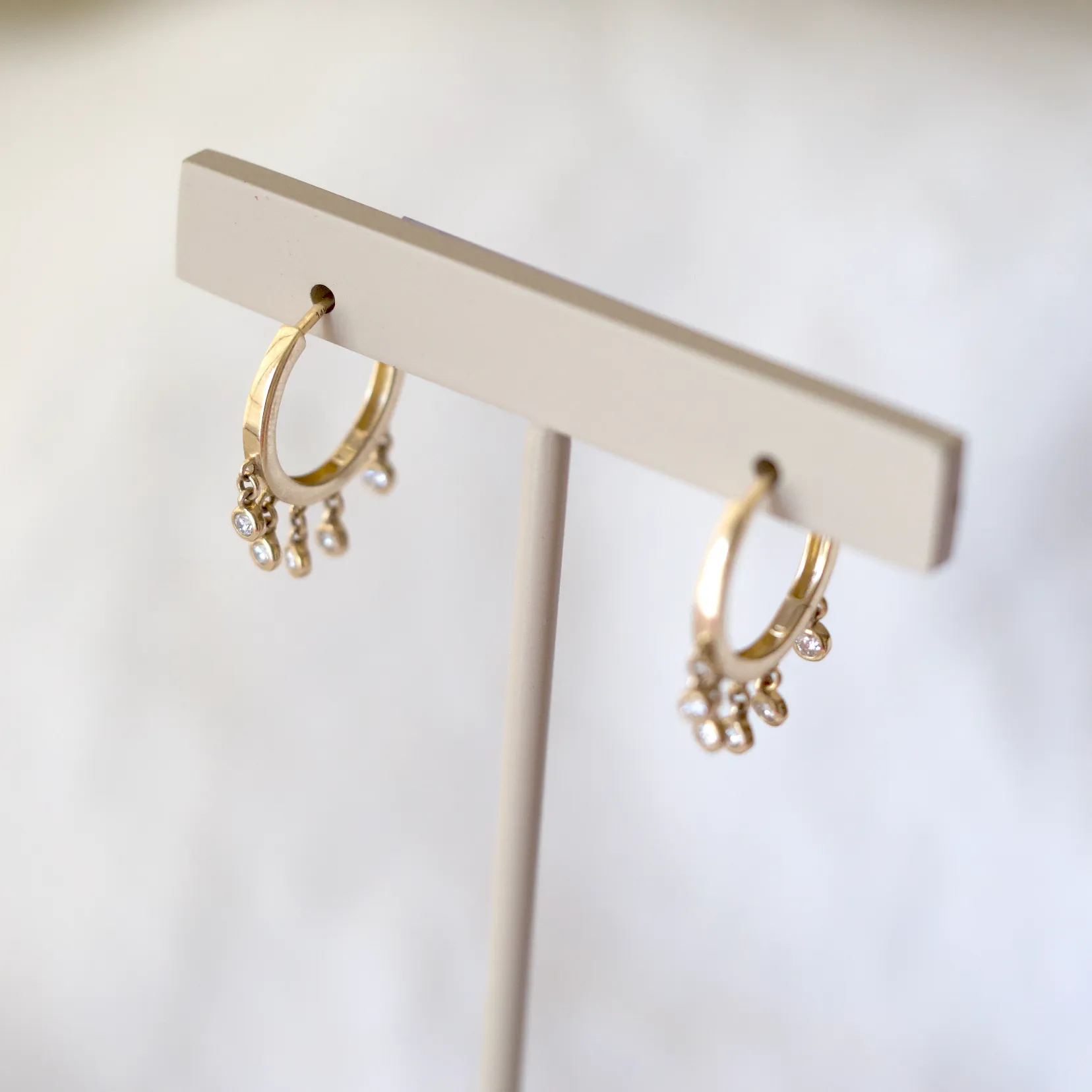 Diamond Fringe Hoops