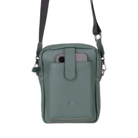 Dillon Crossbody Leather Bag, Green