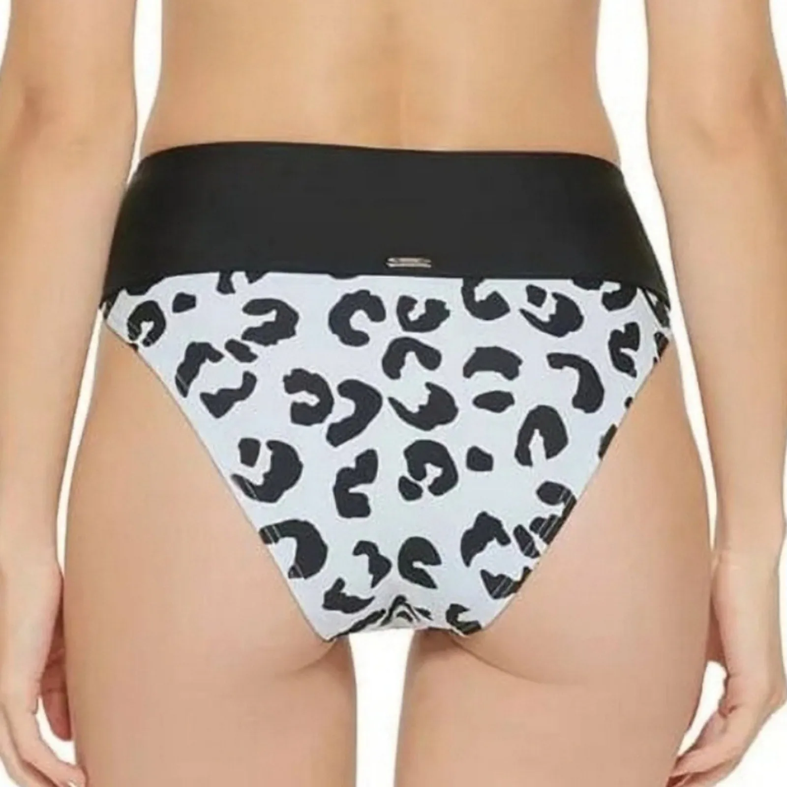 Dkny Women's Printed High Waist Bikini Bottom Swimsuit