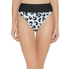 Dkny Women's Printed High Waist Bikini Bottom Swimsuit