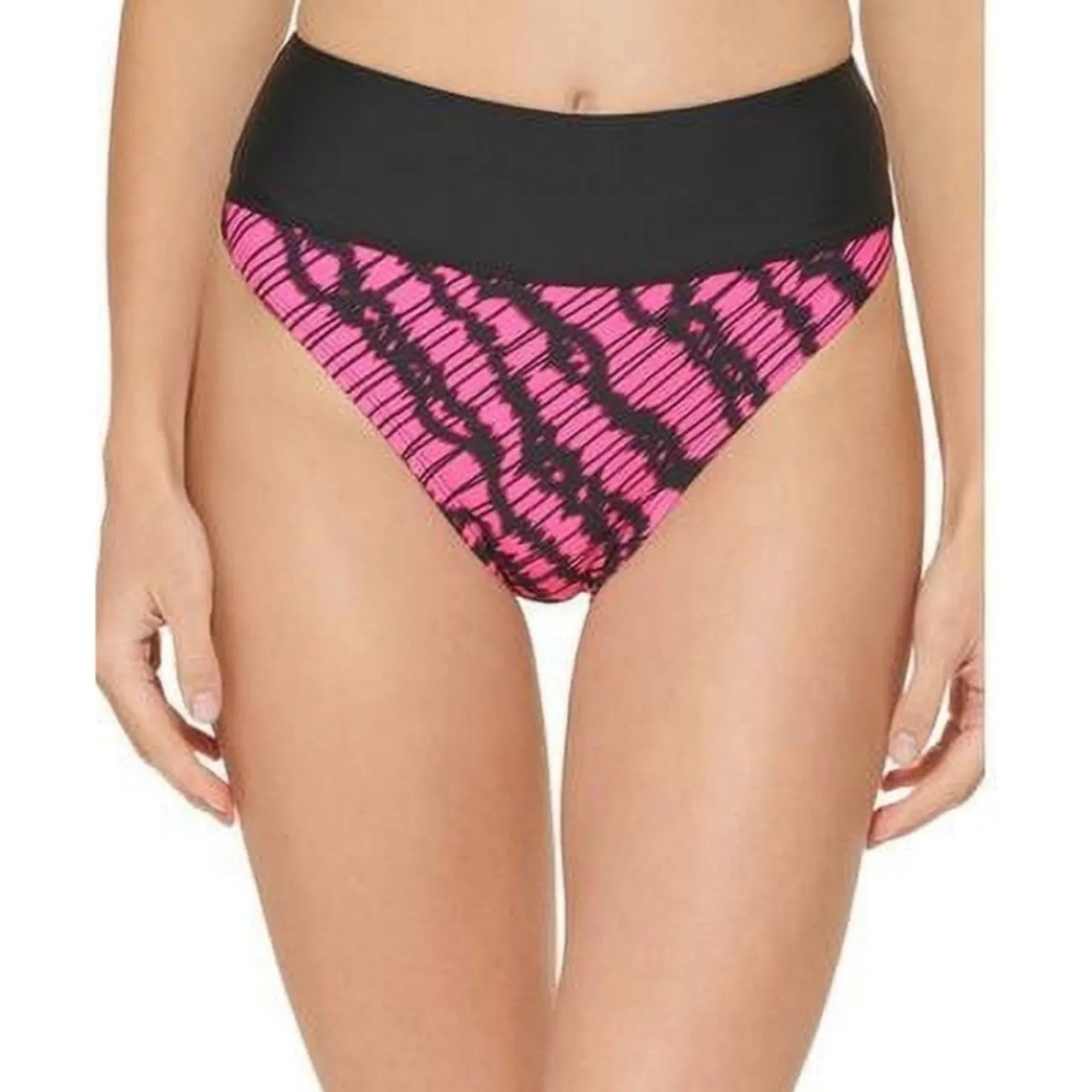 Dkny Women's Printed High Waist Bikini Bottoms Swimsuit XL