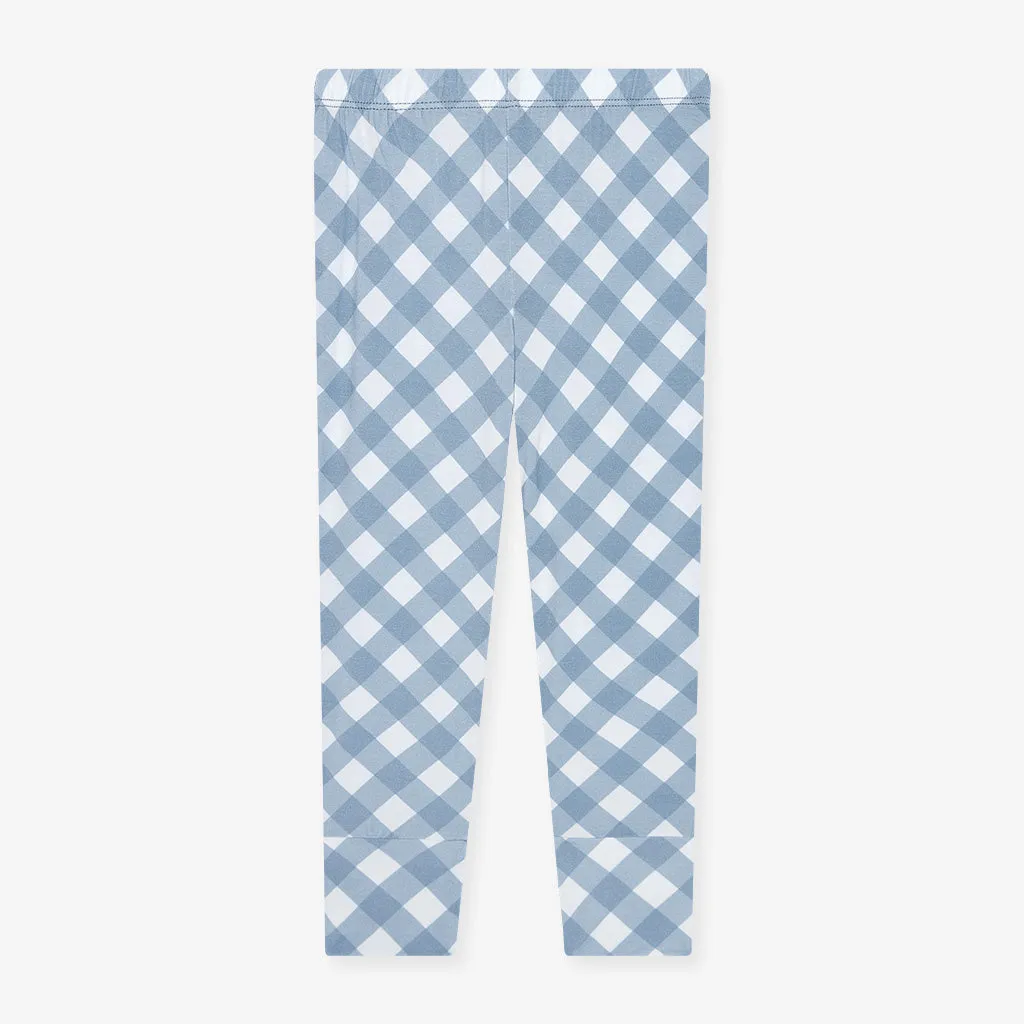 Dusty Blue Gingham Classic Pajama Set