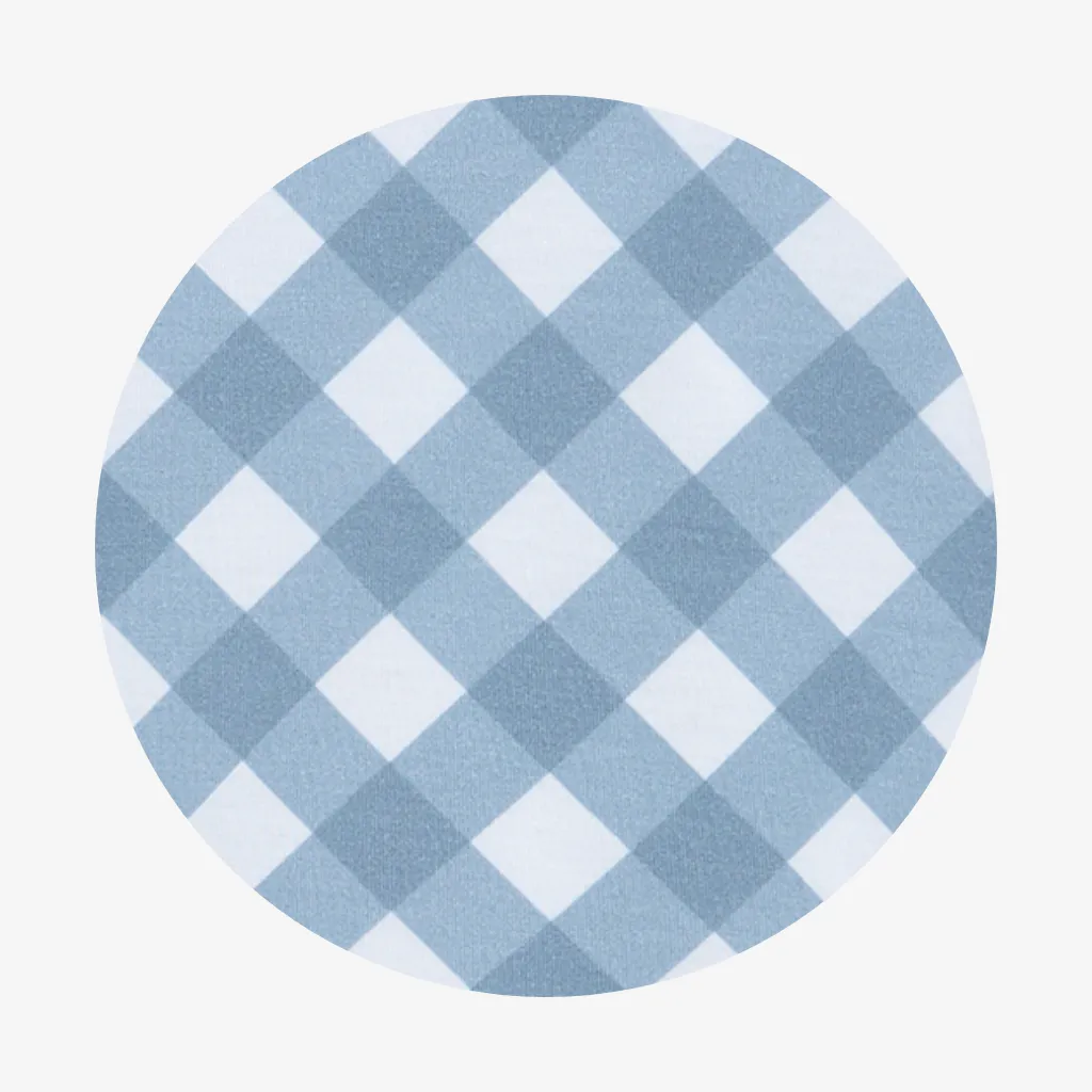 Dusty Blue Gingham Classic Pajama Set