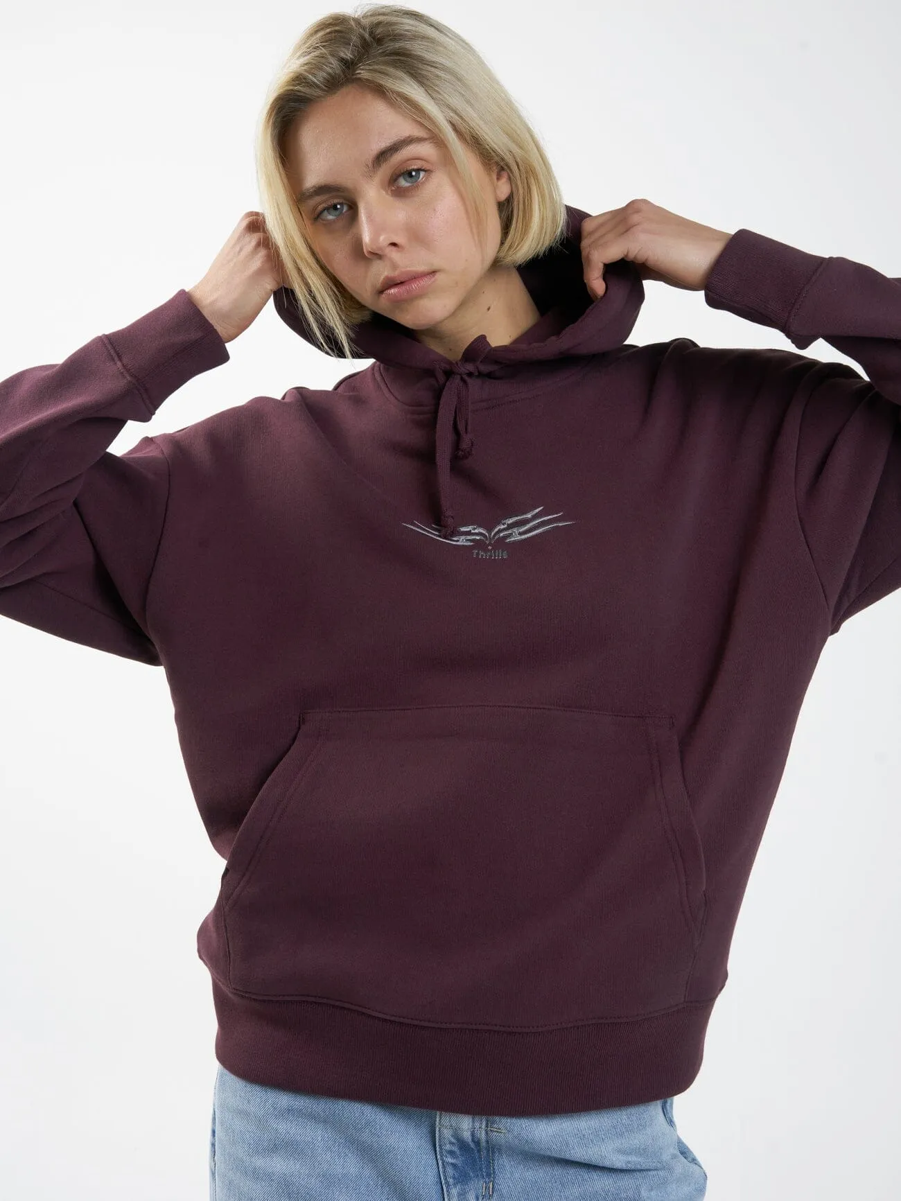 Easy Going Fleece Hood - Wine