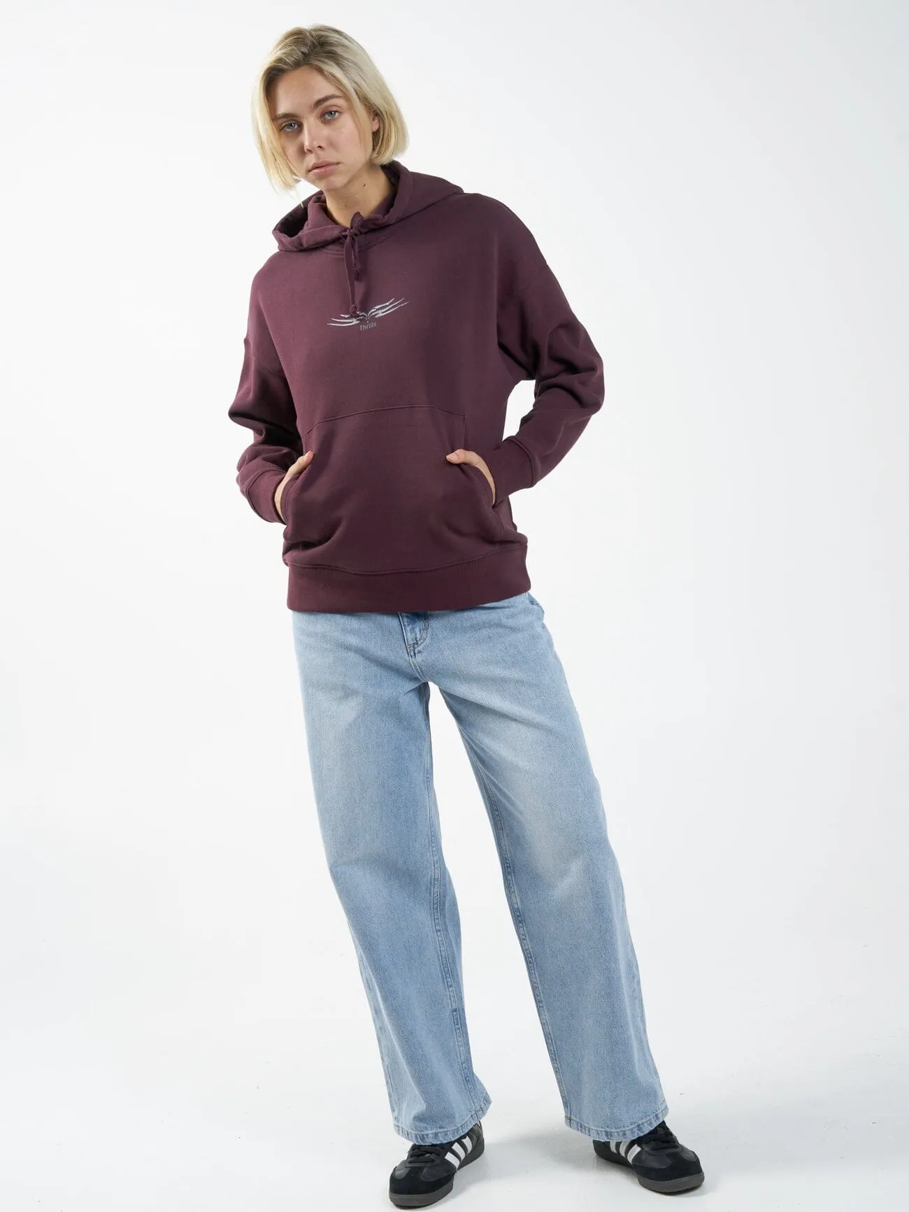 Easy Going Fleece Hood - Wine