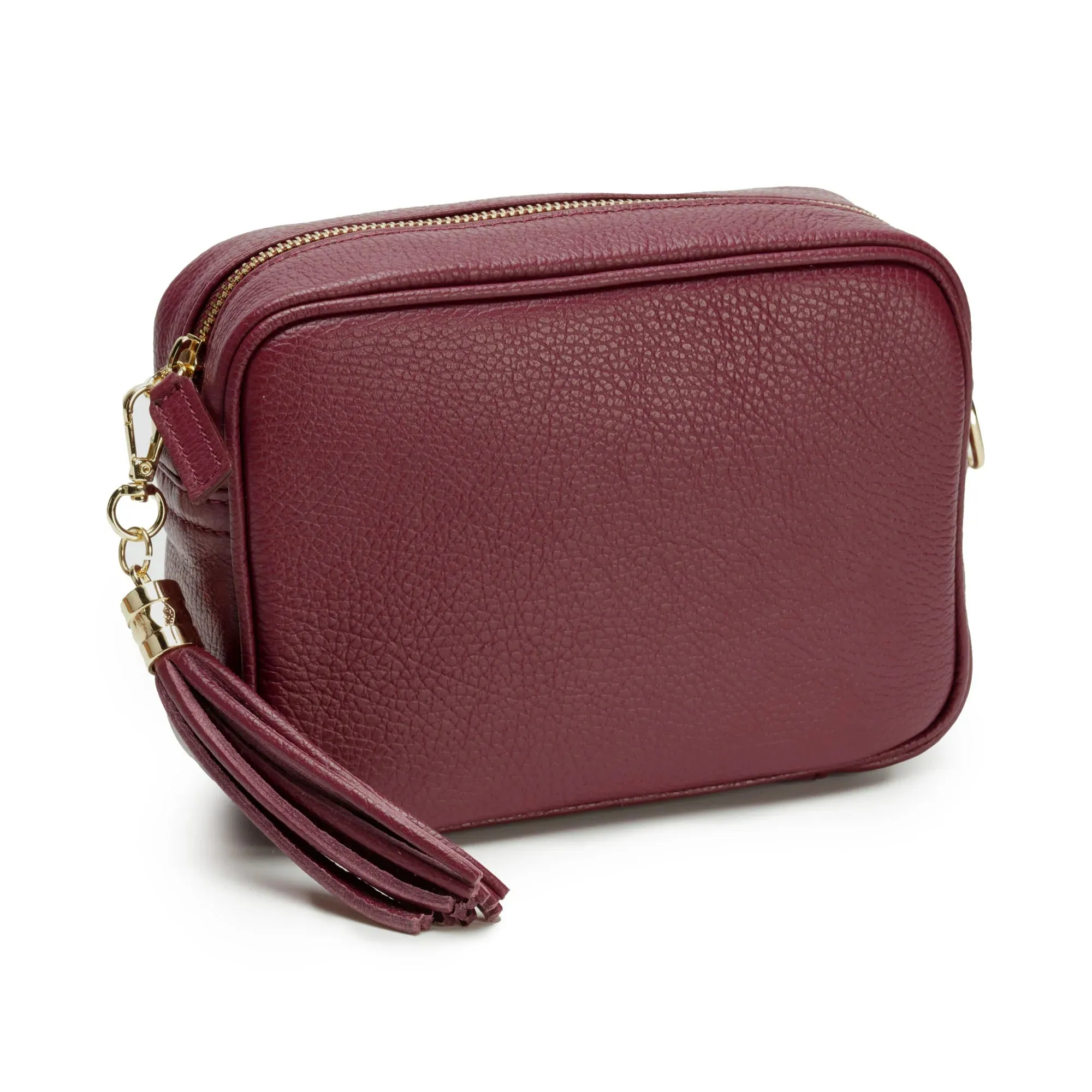 Elie Beaumont Wine Leather Crossbody Bag