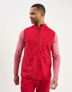 Essential Fleece Vest - Cherry Red