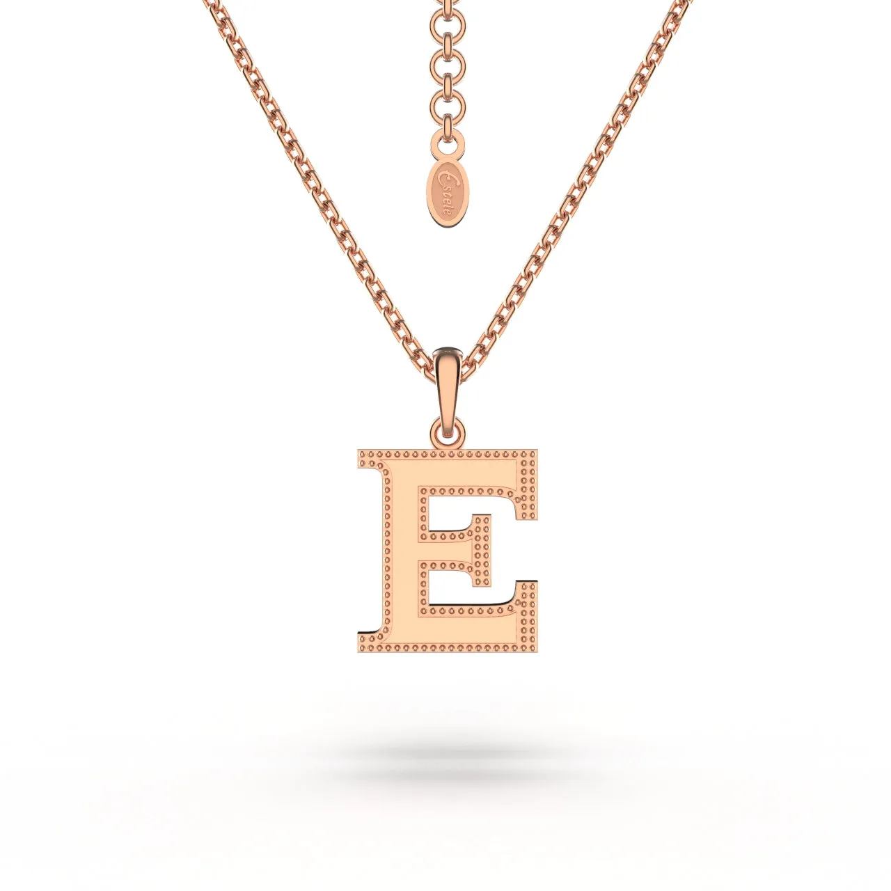 Estele - Charm E Rosegold plated Pendant