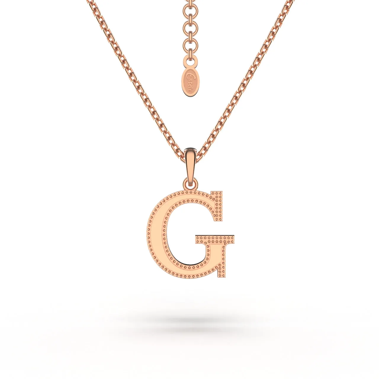 Estele - Charm G Rosegold plated Pendant