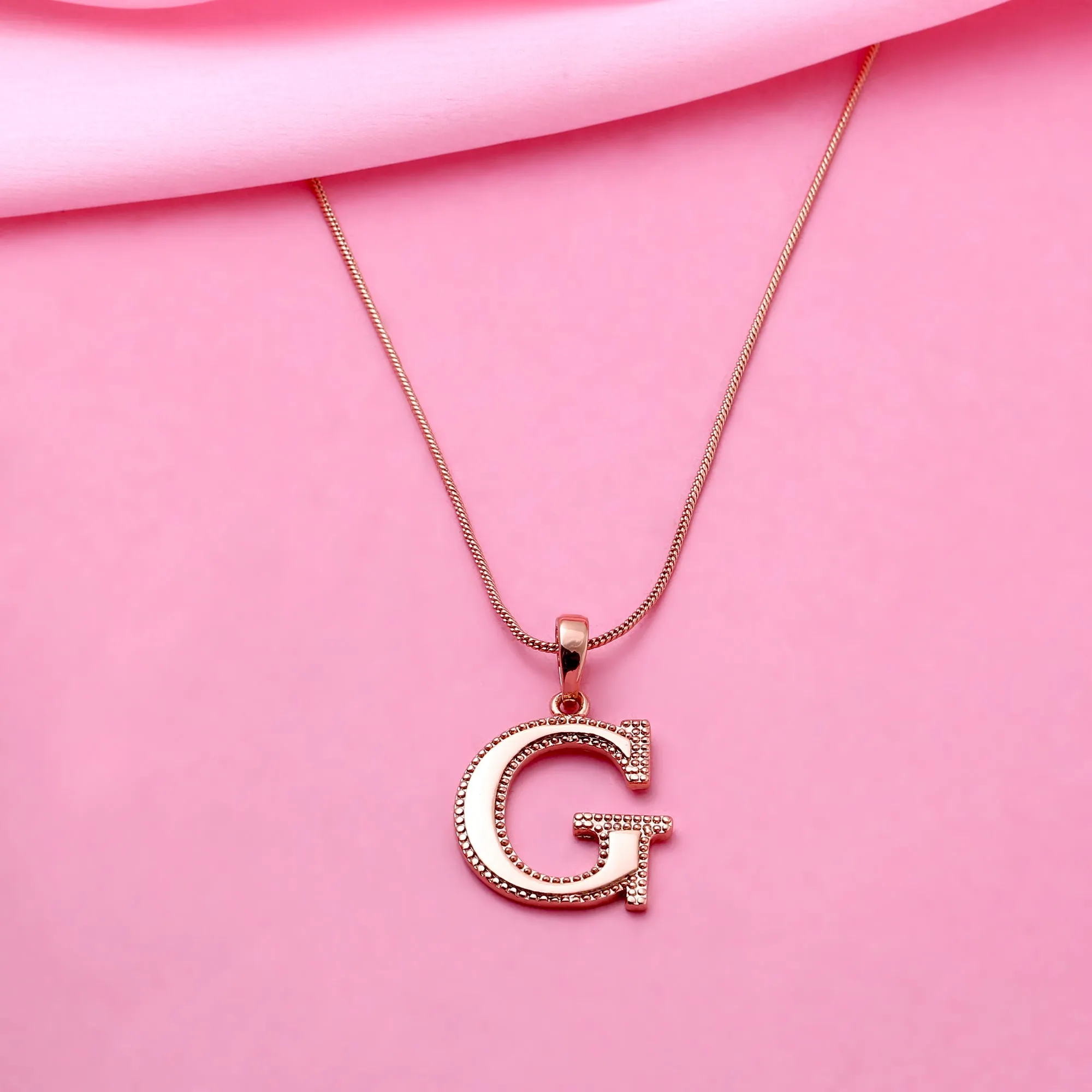 Estele - Charm G Rosegold plated Pendant