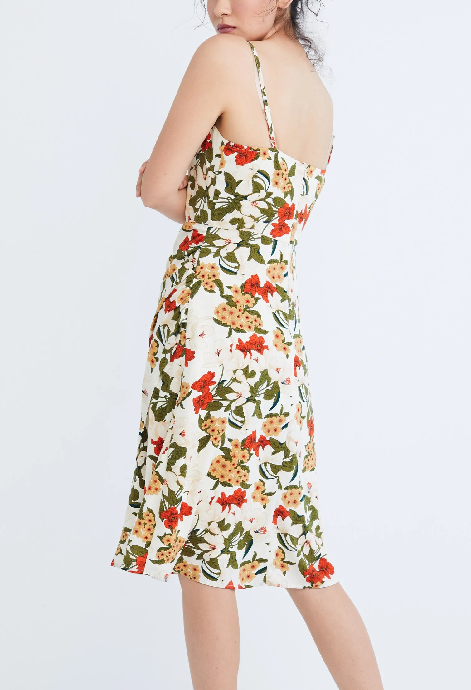 Floral Flutter Slip On Dress