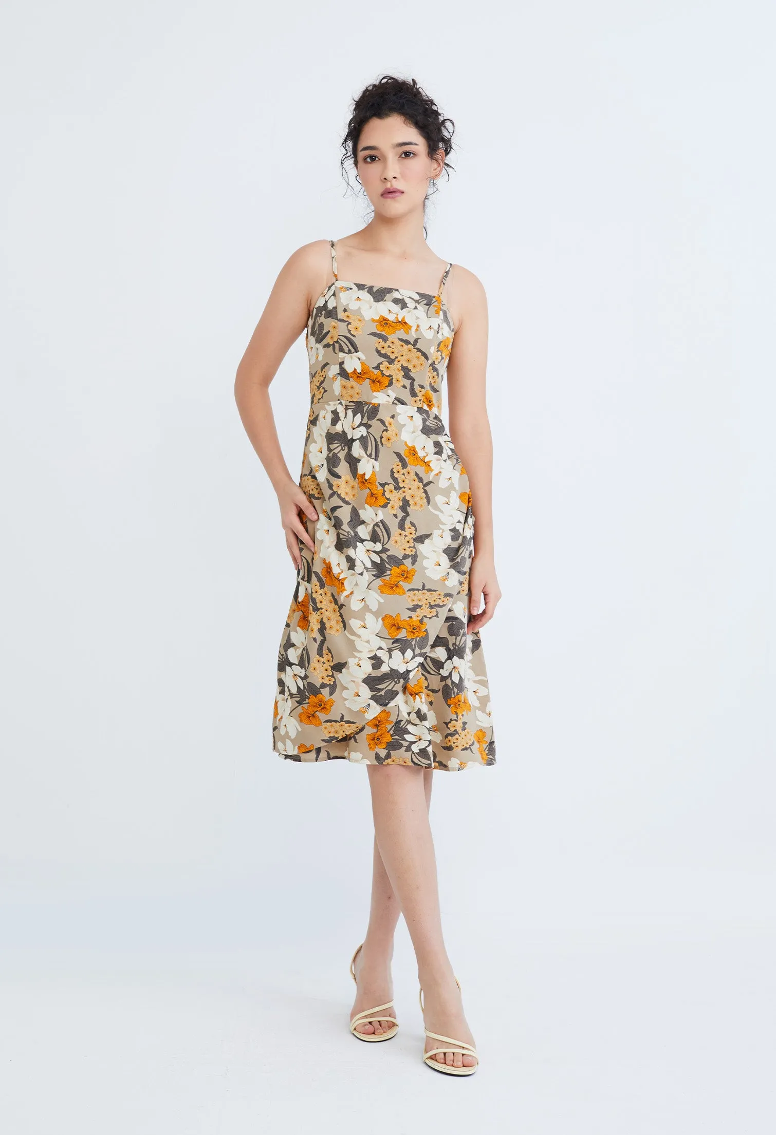 Floral Flutter Slip On Dress