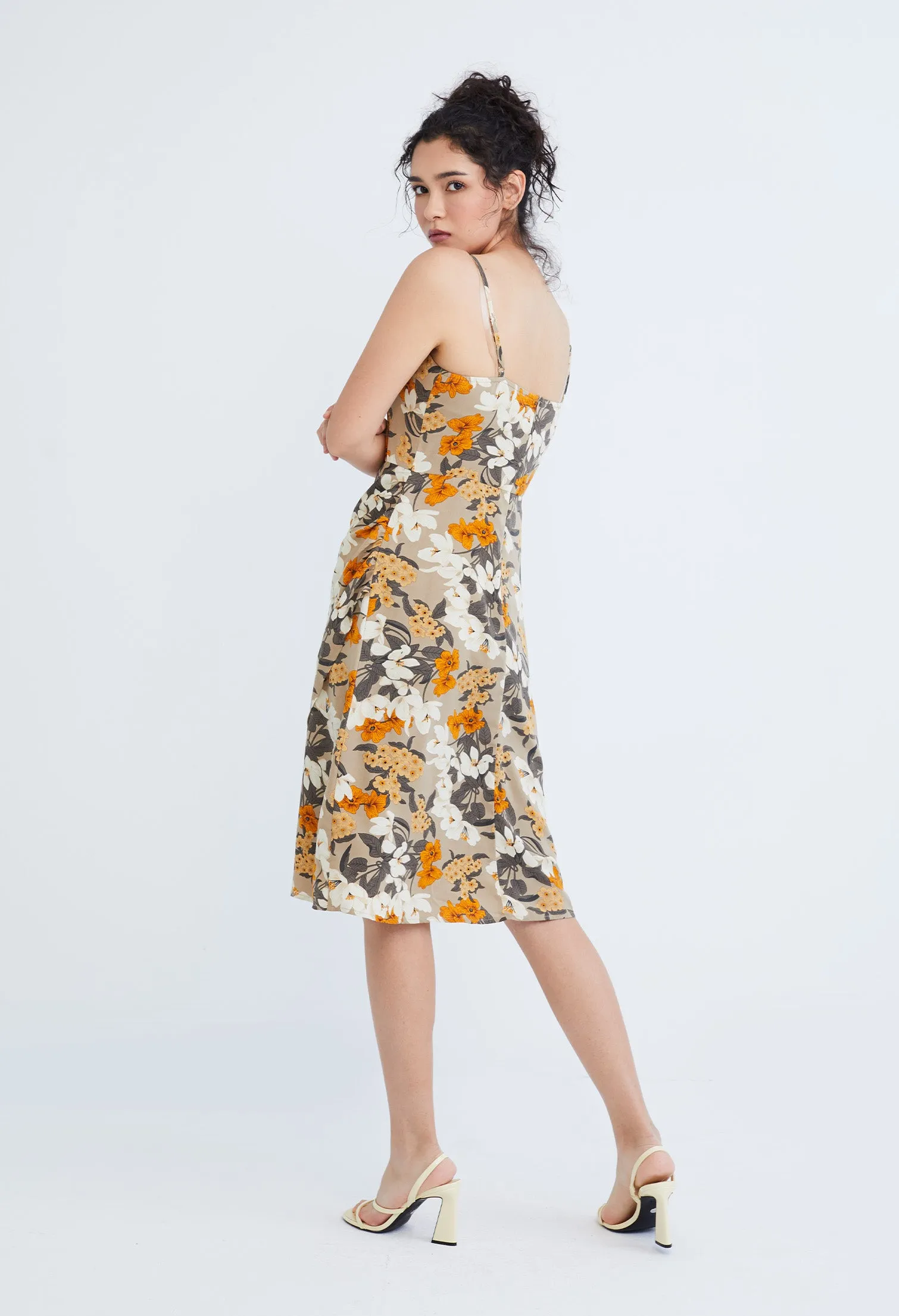 Floral Flutter Slip On Dress