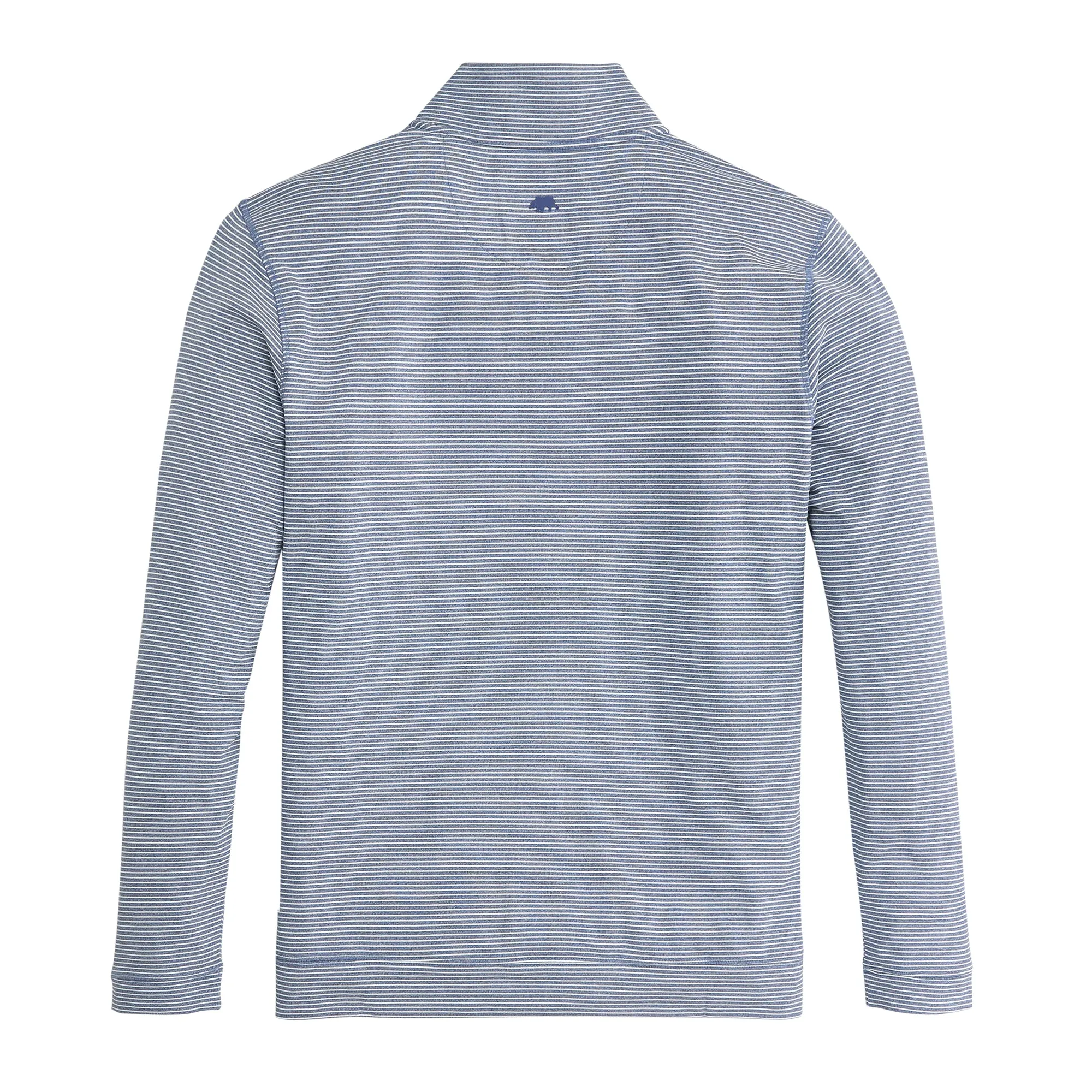 Flow 1/4 Zip Stripe Pullover - Dark Denim