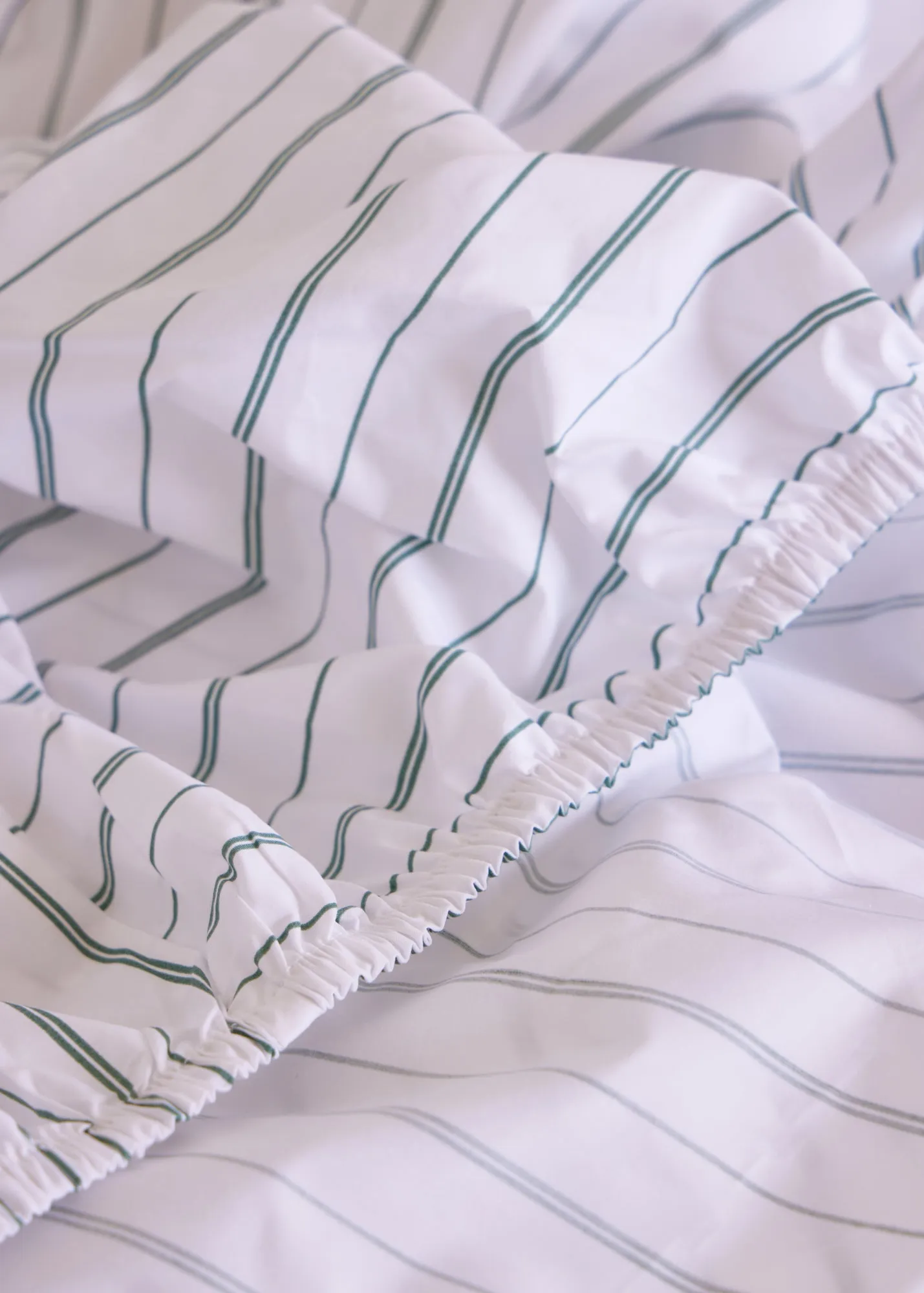 Foxford Green Stripe Fitted Sheet