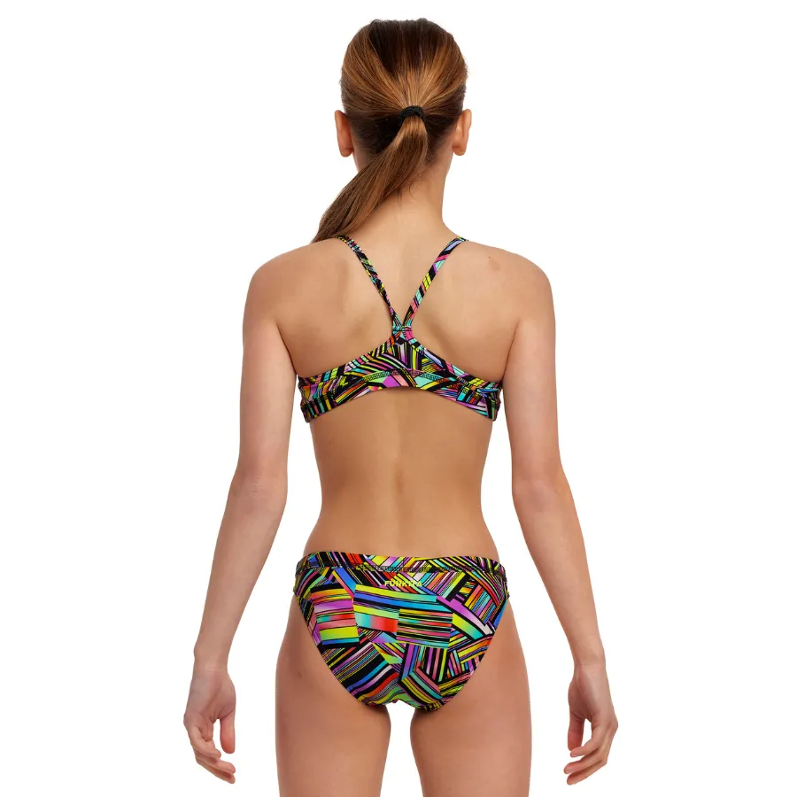 Funkita Girls Racerback Two Piece FS02G - Strip Straps