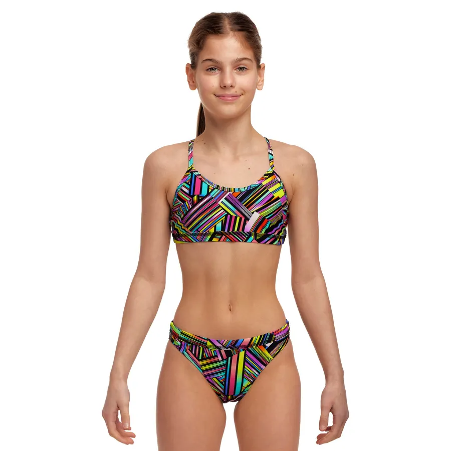 Funkita Girls Racerback Two Piece FS02G - Strip Straps