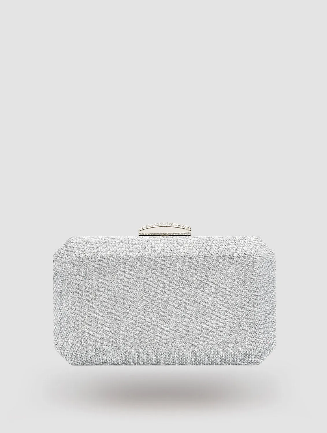 Geometric Glitter Mesh Minaudiere