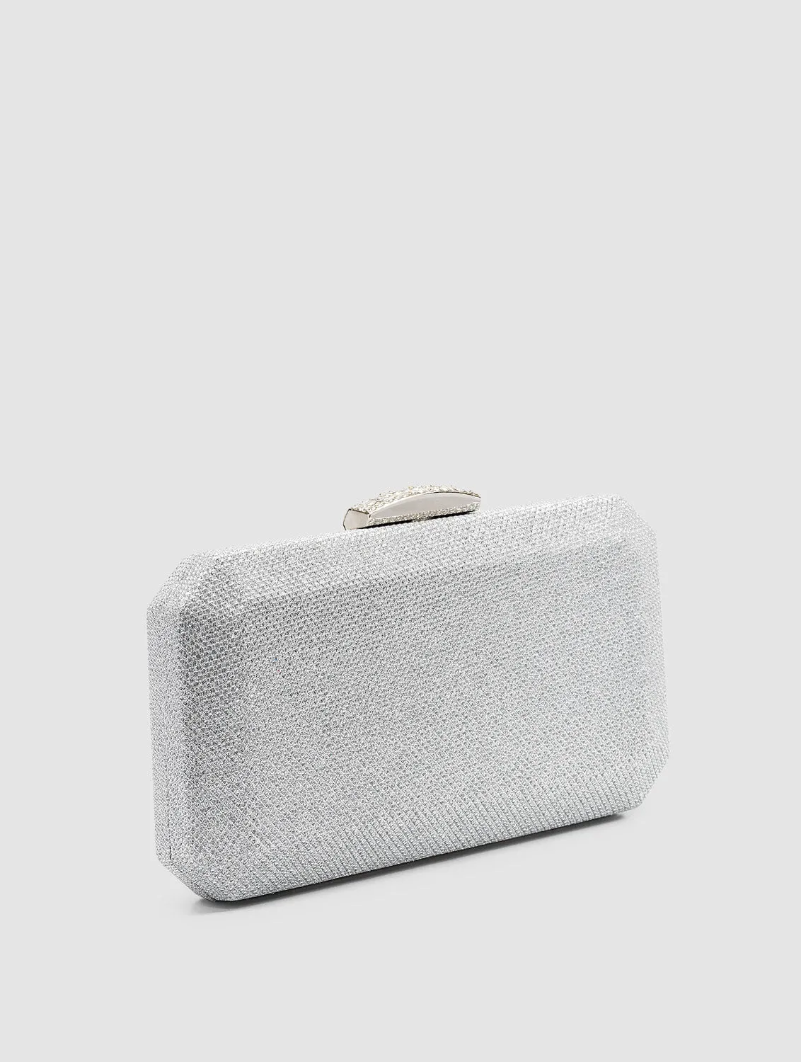 Geometric Glitter Mesh Minaudiere