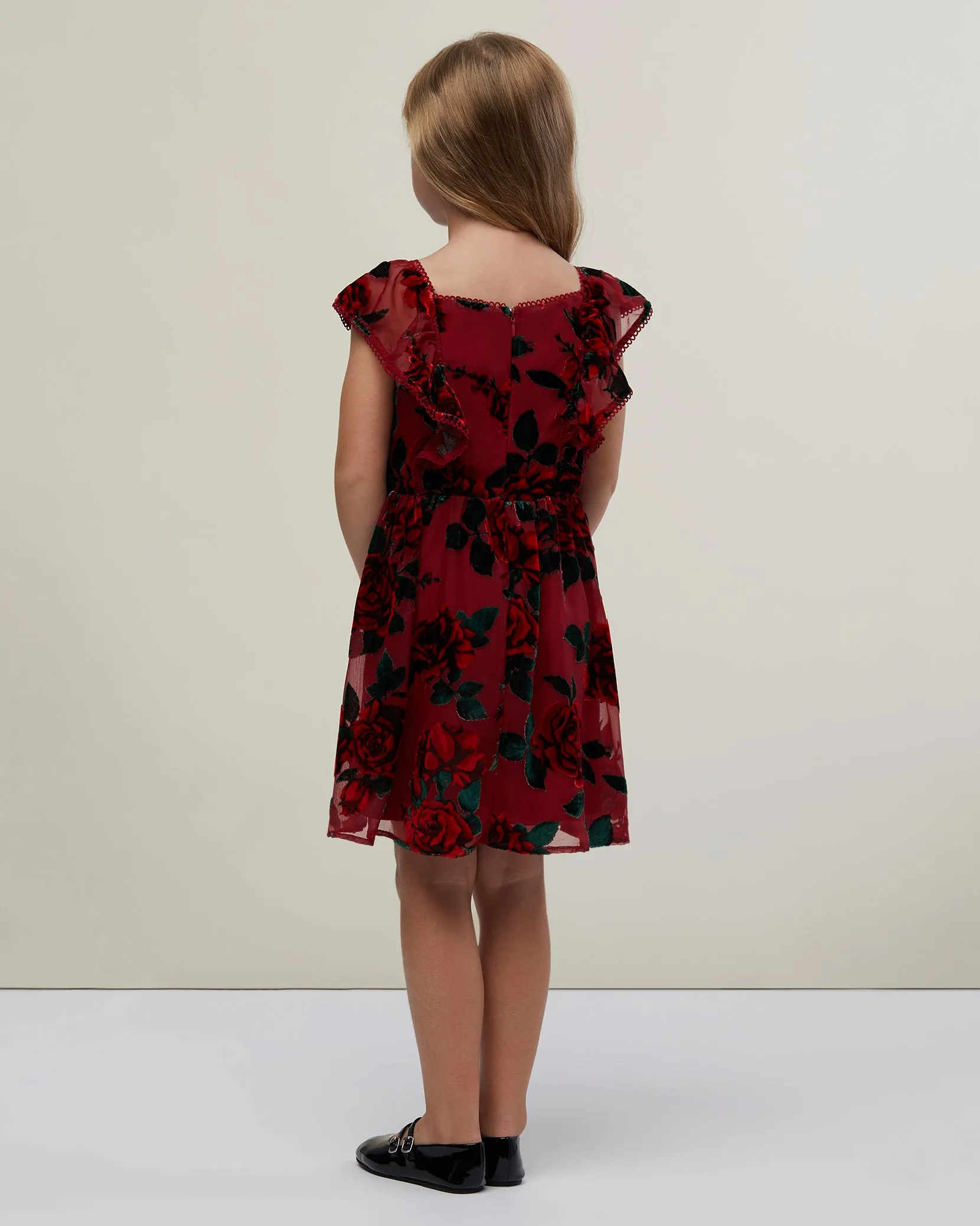 Girl's Flutter Fit & Flare Dress