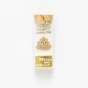 Gold Poo Emoji Lapel Pin