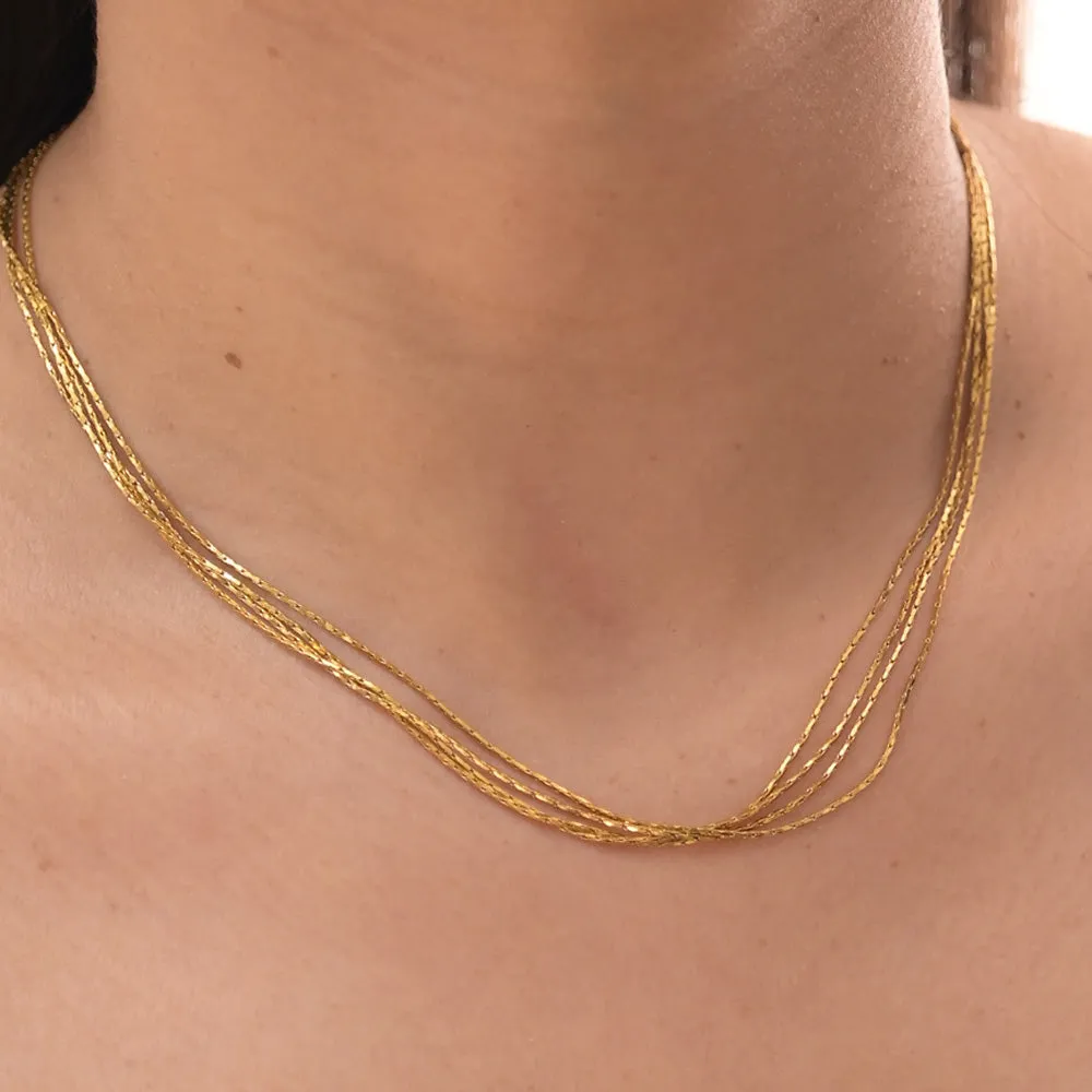 Golden Layered Choker