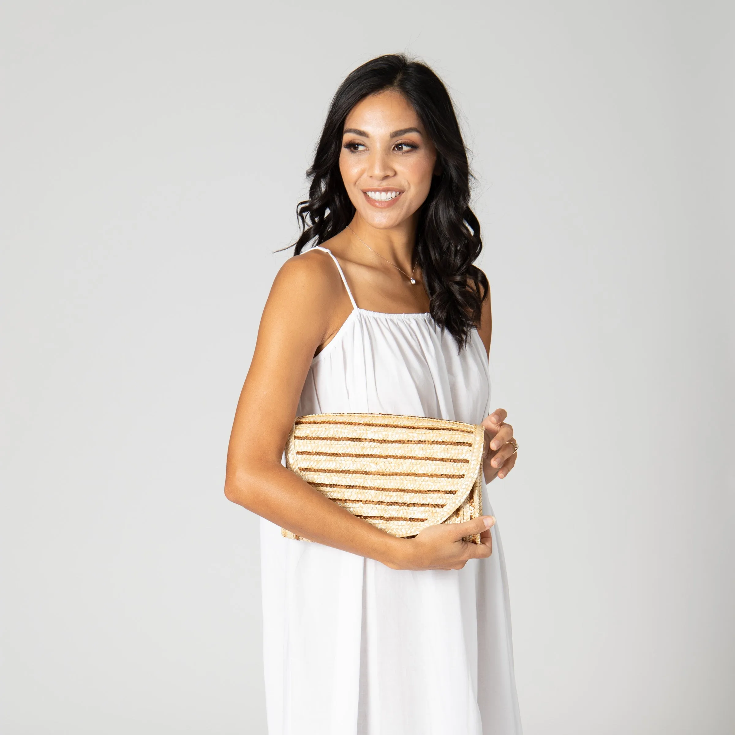 Goldie Woven Clutch