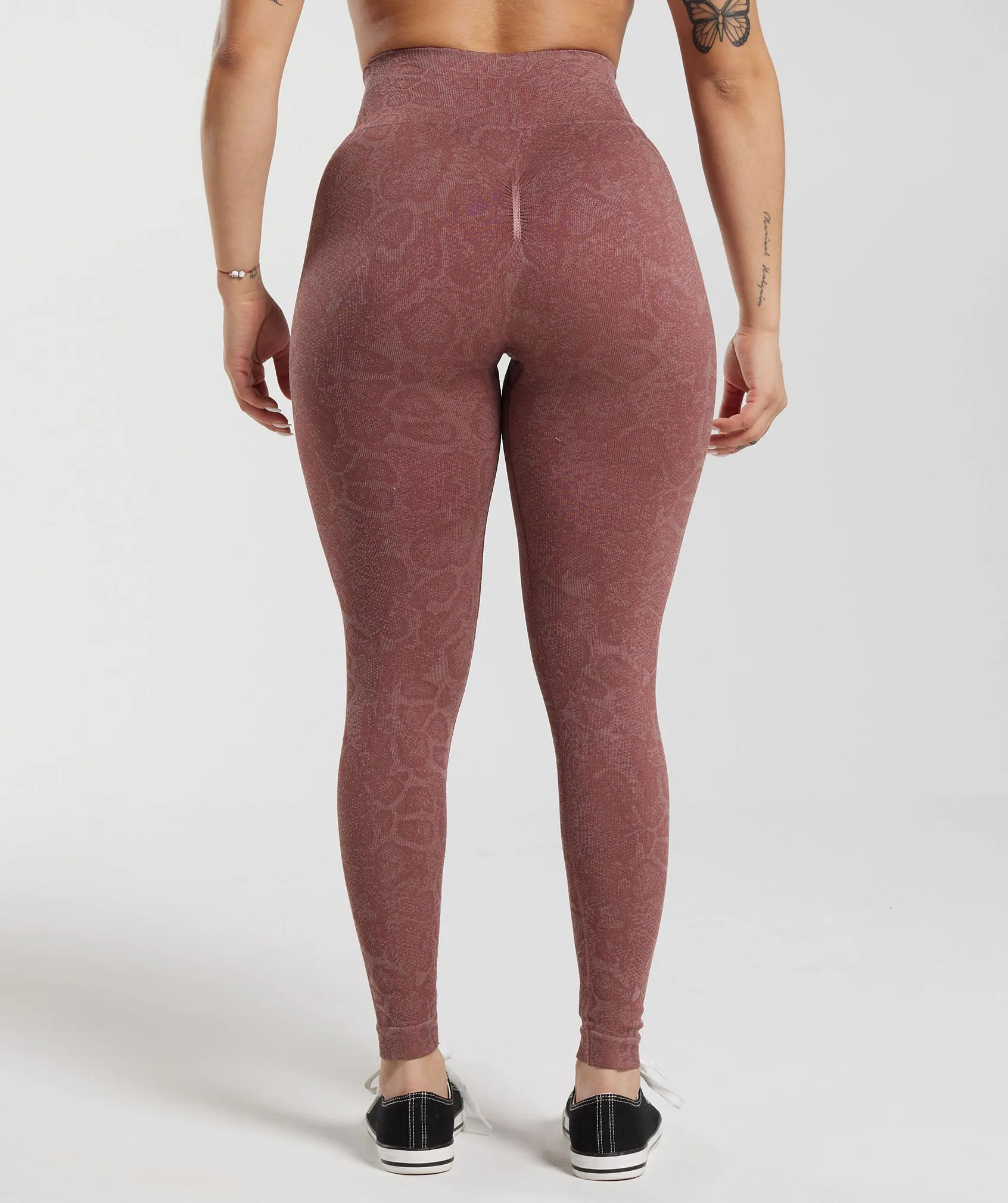 Gymshark Adapt Animal Seamless Leggings - Modern Blush Pink/Magenta Brown