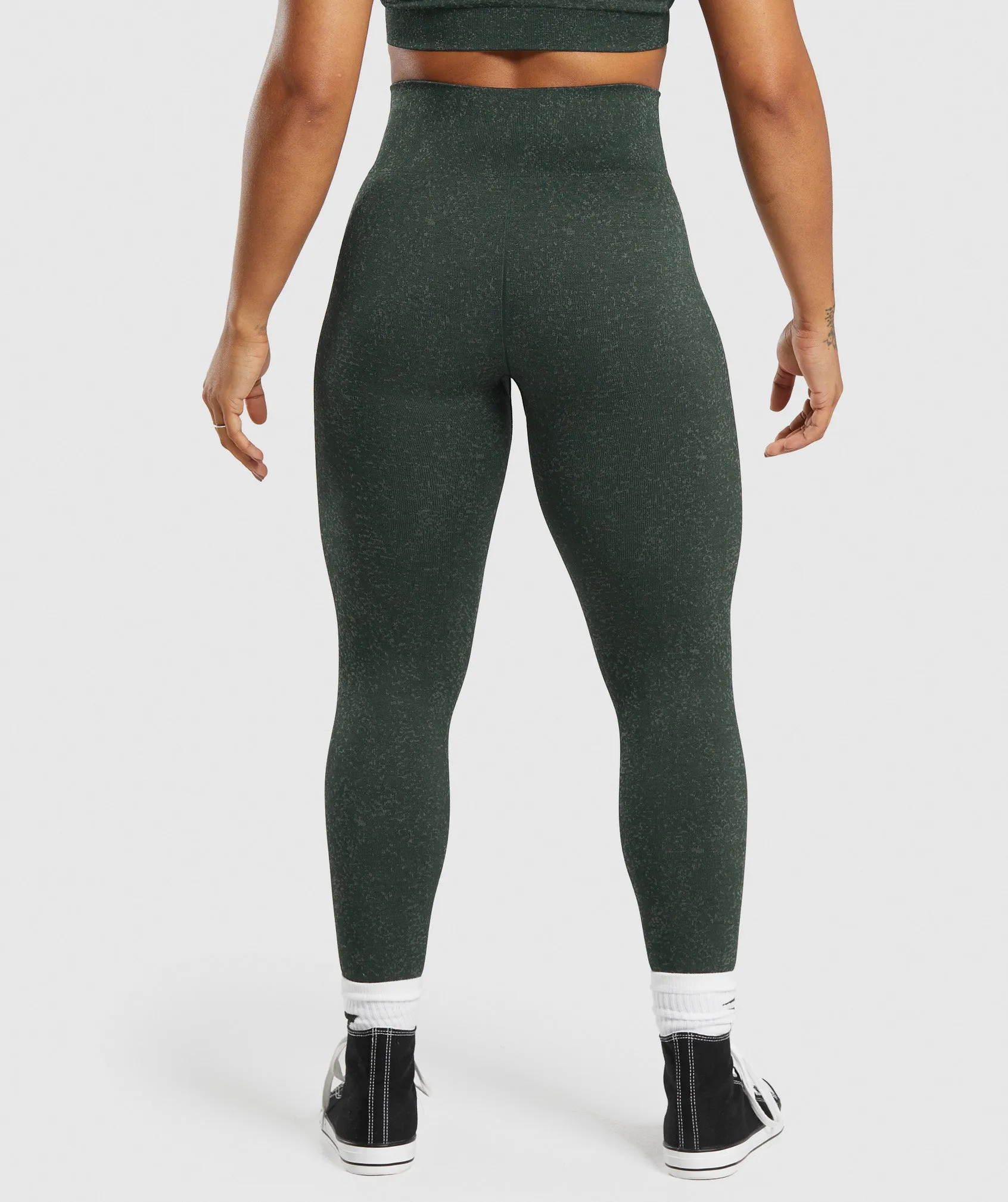 Gymshark Adapt Fleck Seamless Leggings - Victory Green/ Unit Green