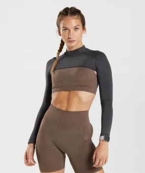 Gymshark Apex Seamless Shrug - Onyx Grey/Black