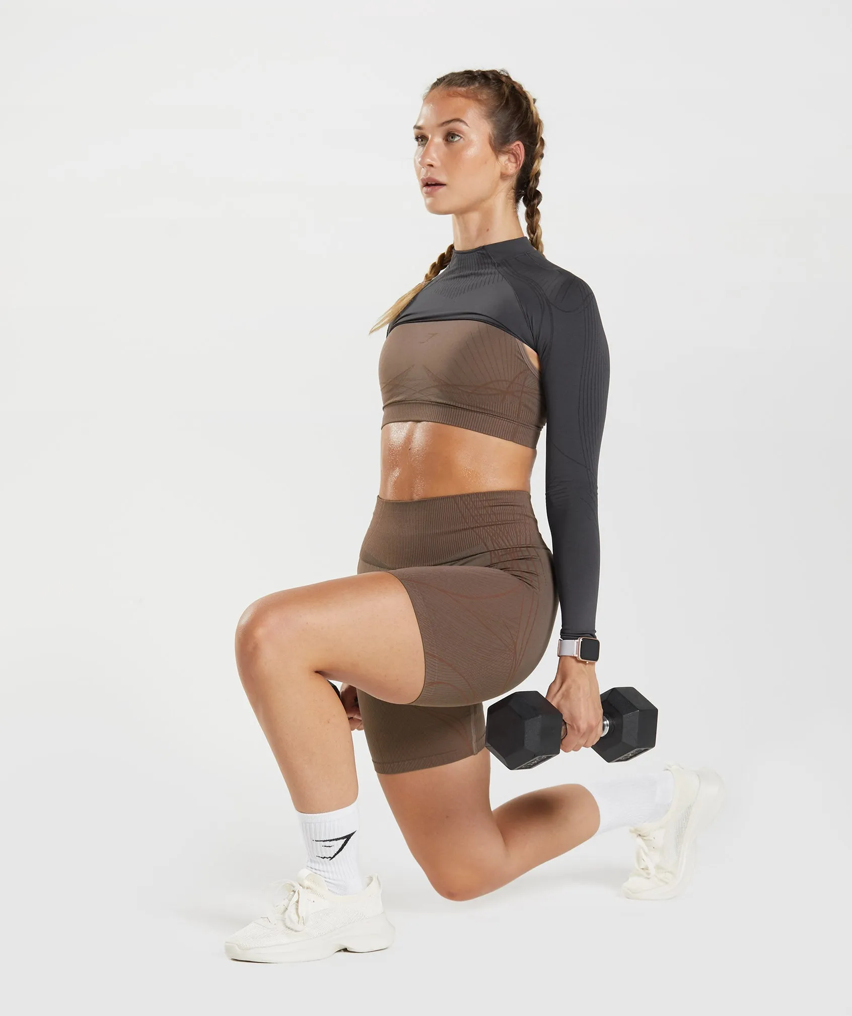 Gymshark Apex Seamless Shrug - Onyx Grey/Black