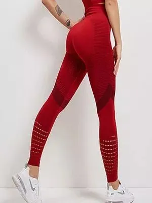 High Waist Ankle-Length Yoga Pants for Women - Solid, Seamless, Booty Lifting