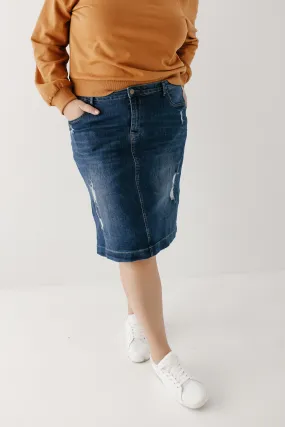 'Indie' Distressed Denim Skirt