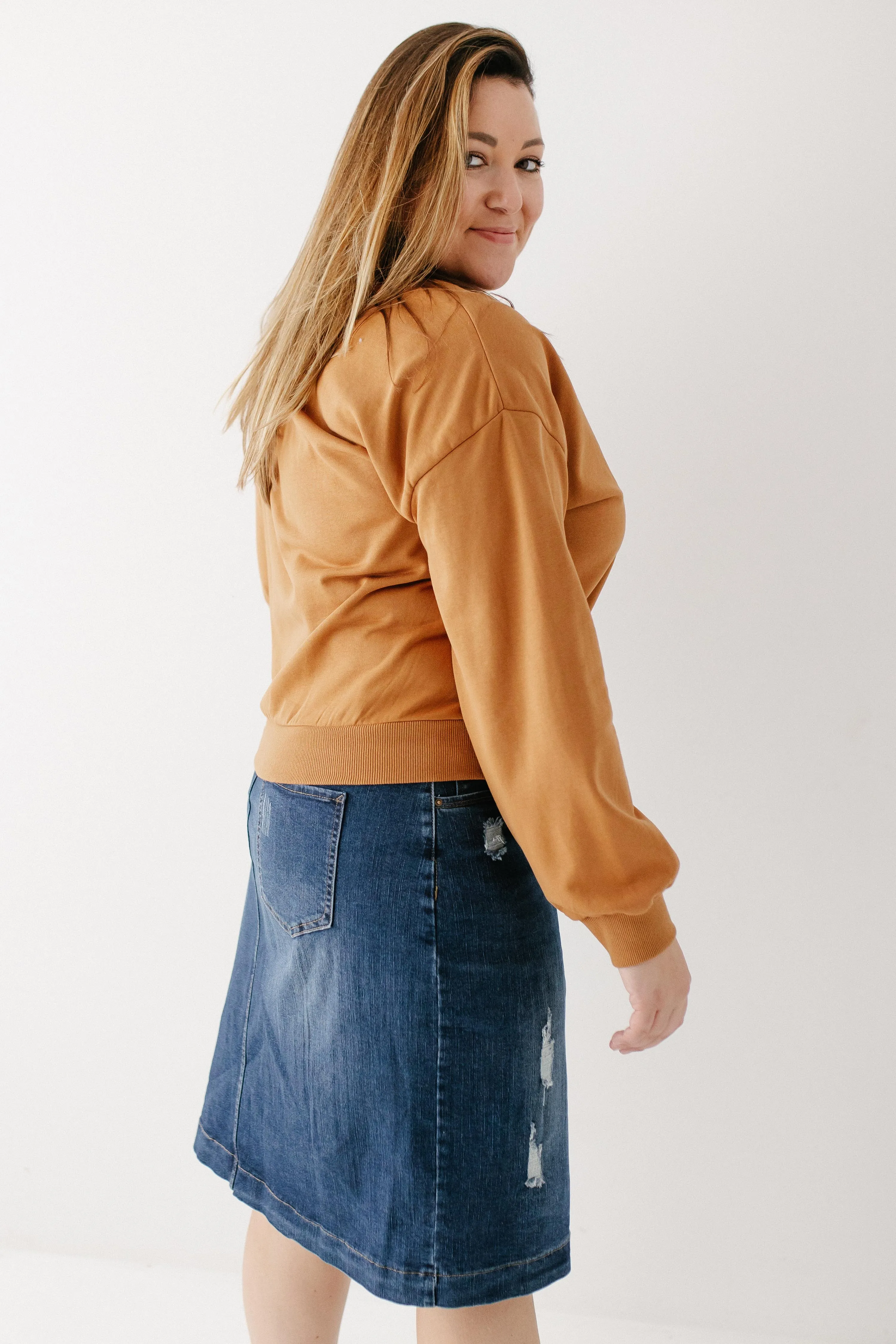 'Indie' Distressed Denim Skirt